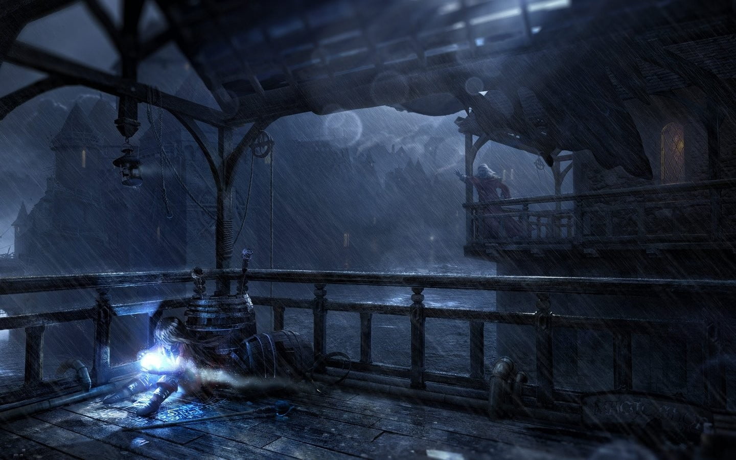 Rainy Background Digital Art - HD Wallpaper 