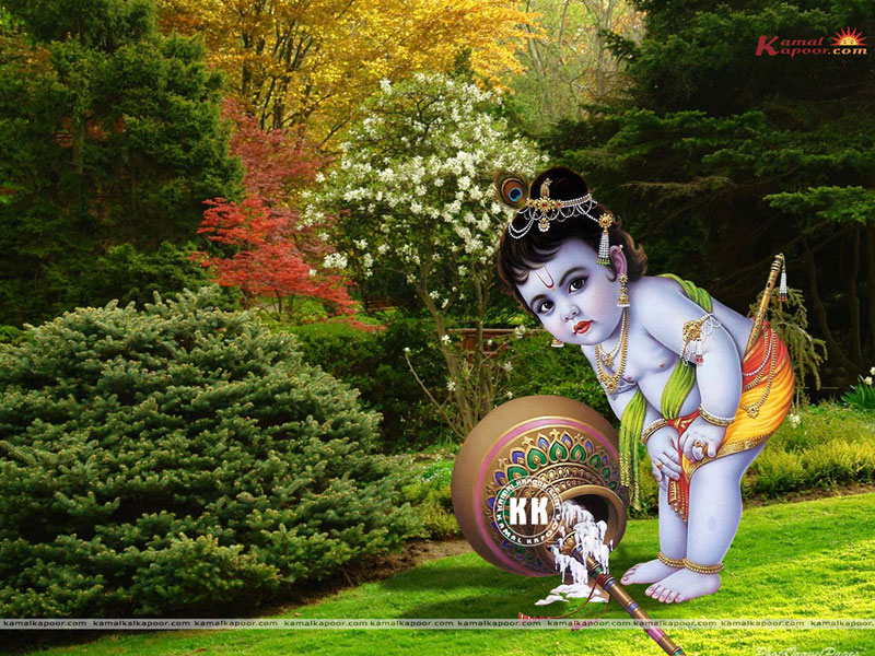 Krishna Baby Wallpaper Hd - HD Wallpaper 