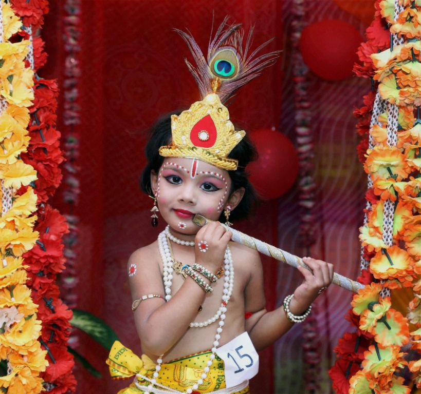 School Krishna Janmashtami Celebration - HD Wallpaper 
