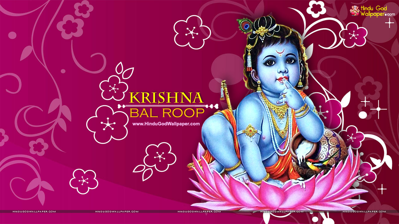 Krishna Ji Bal Roop - 1366x768 Wallpaper 