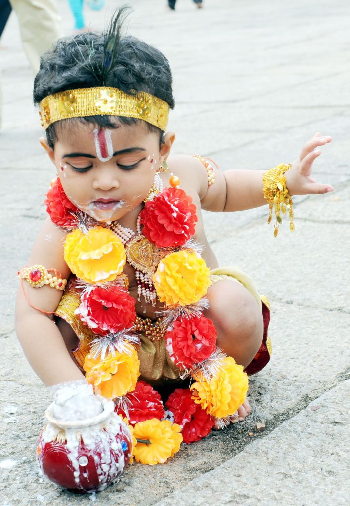 Krishna Cute Kids - HD Wallpaper 