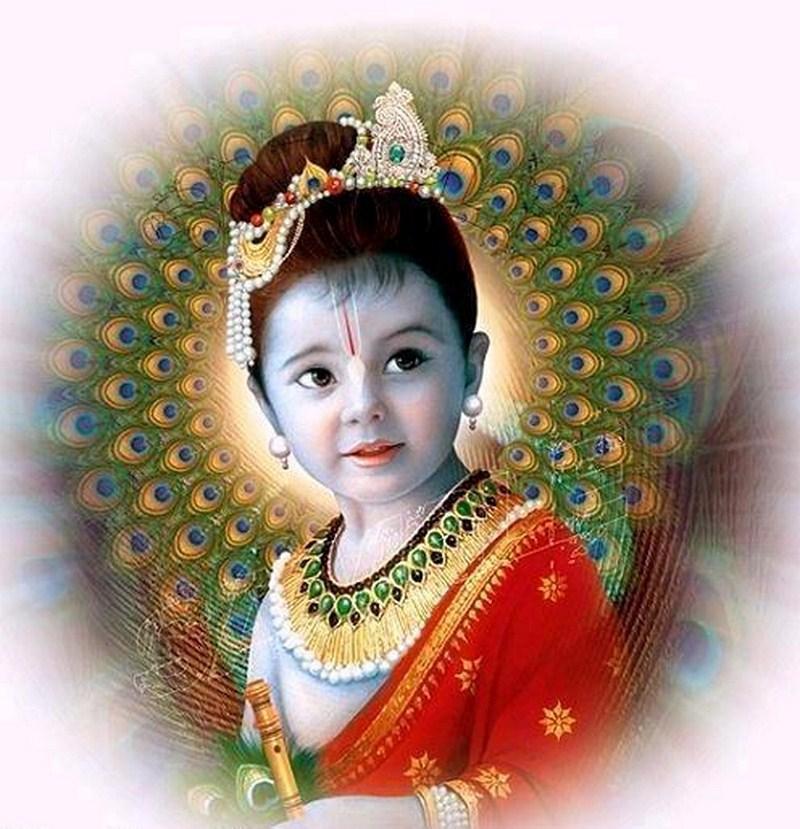 Baby Kanha Wallpaper - Cute Lord Baby Krishna - HD Wallpaper 