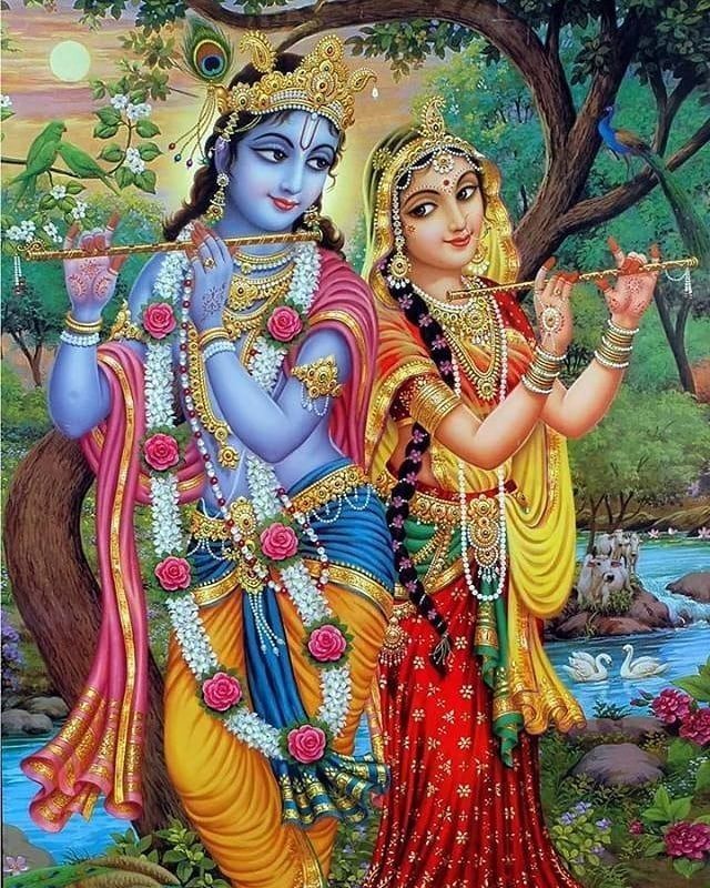 Lord Radha Krishna Love Images - Radha Krishna Beautiful Or Love - HD Wallpaper 