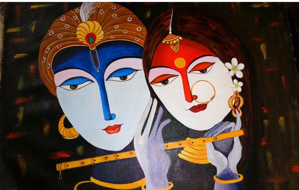 Paintings Of Lord Radha And Krishna - 993x630 Wallpaper 