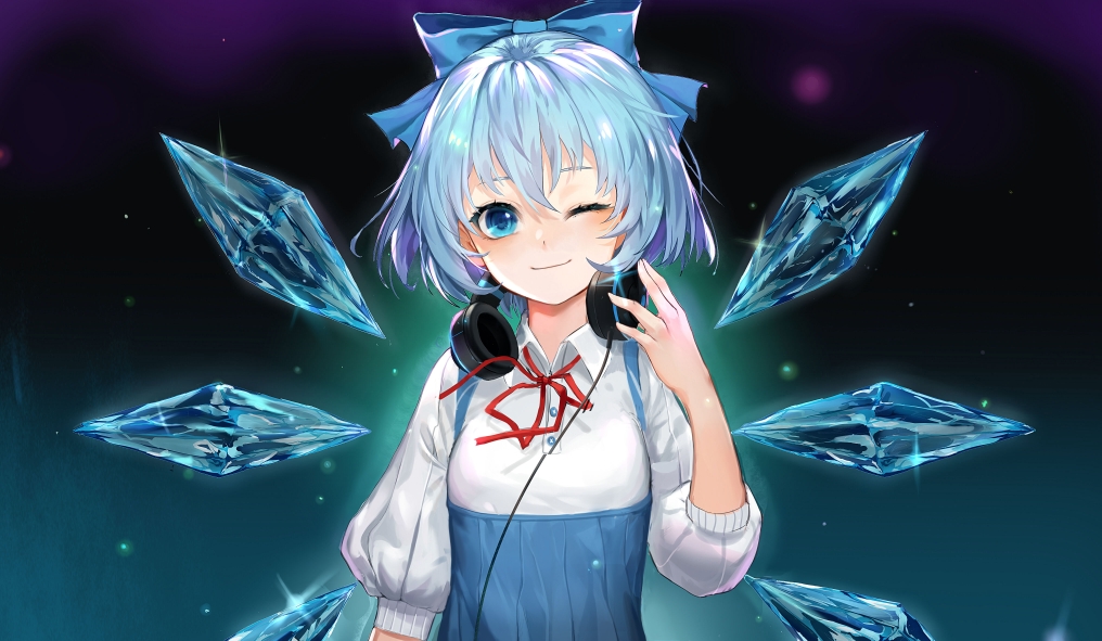 Anime Human Hair Color Cg Artwork Computer Wallpaper - Cirno Computer - HD Wallpaper 