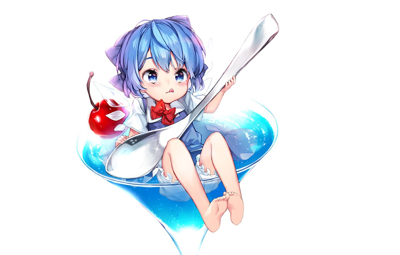 Photo Wallpaper Language, Glass, Spoon, White Background, - Cirno Flute - HD Wallpaper 