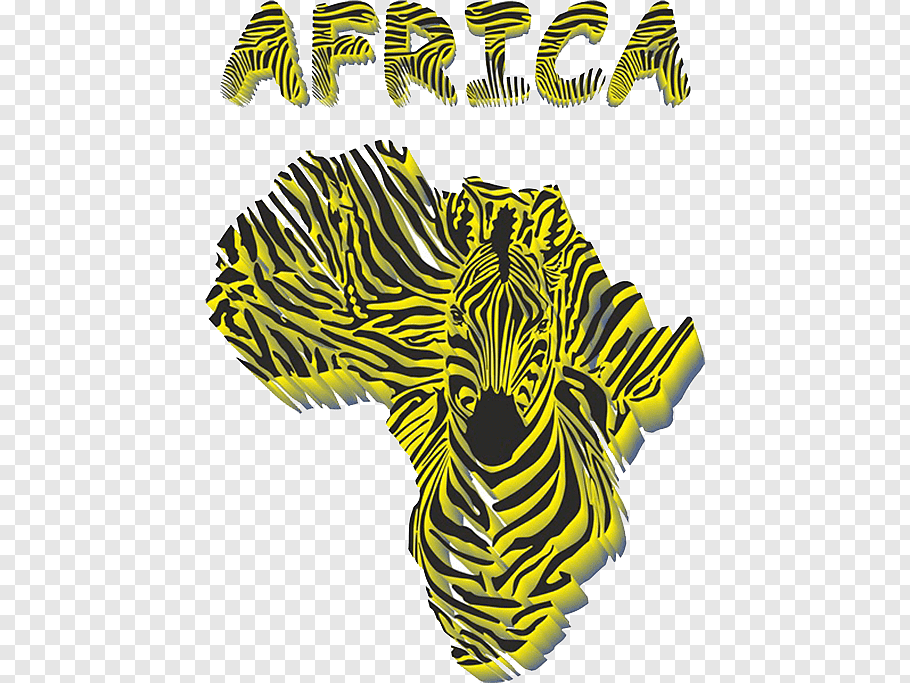 Yellow And Black Zebra, Africa Giraffe Zebra Illustration, - HD Wallpaper 