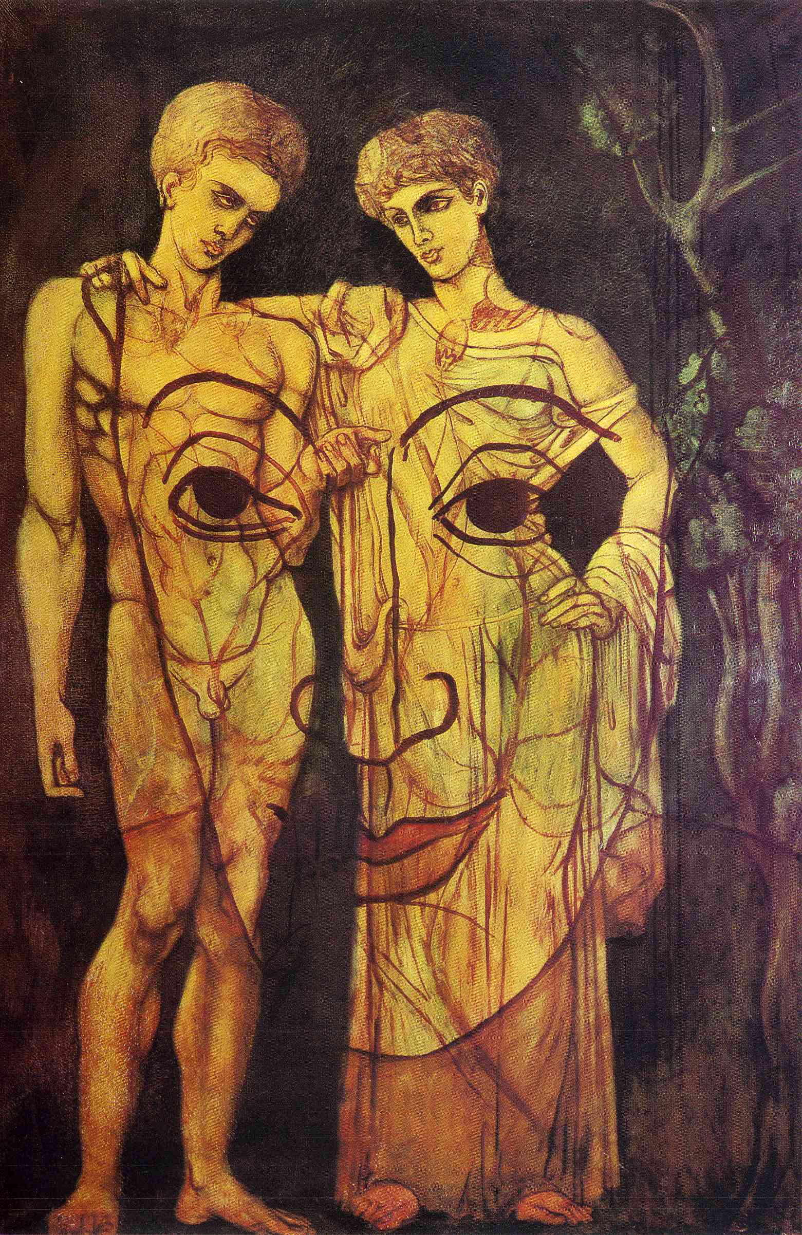 Adam And Eve And Face - Francis Picabia Adam And Eve - HD Wallpaper 