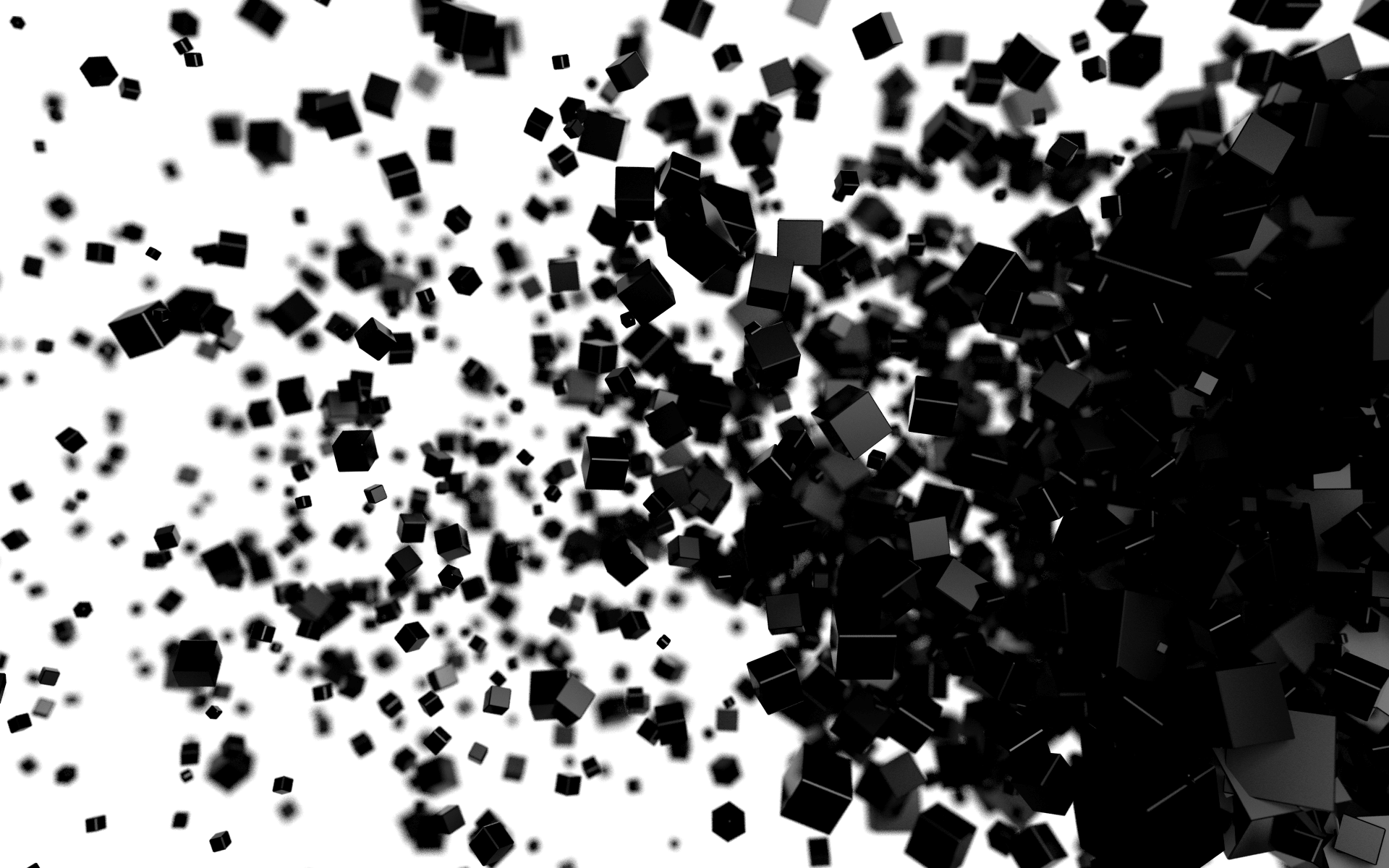 Exploding Cubes - HD Wallpaper 