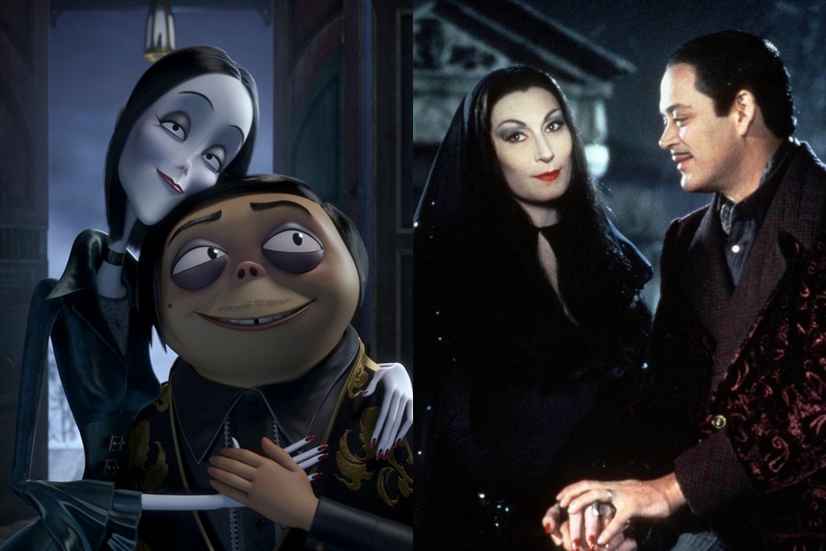 The Addams Family Cast Morticia Gomez - Morticia Adam And Gomez - HD Wallpaper 
