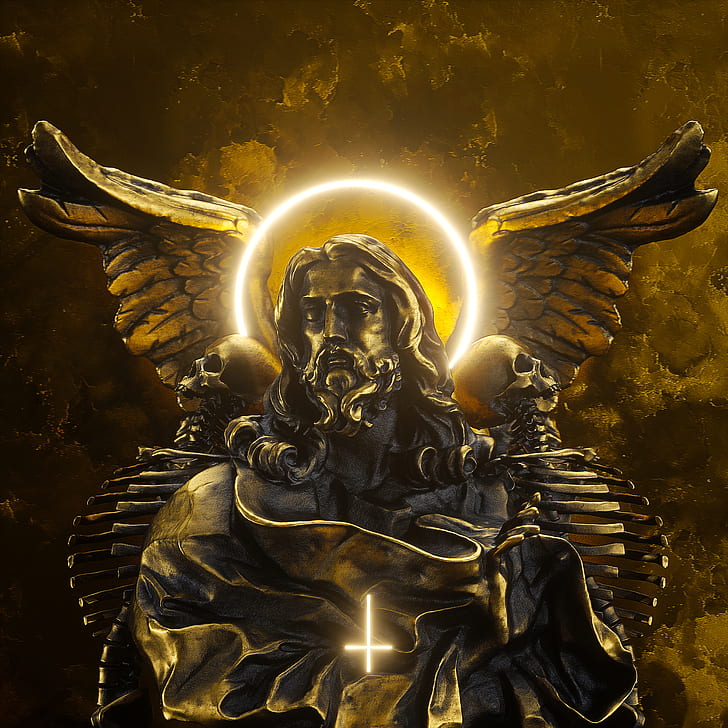 Billelis, Skull, Cult, Gold, 3d, Artwork, Digital - Billelis Hd - HD Wallpaper 