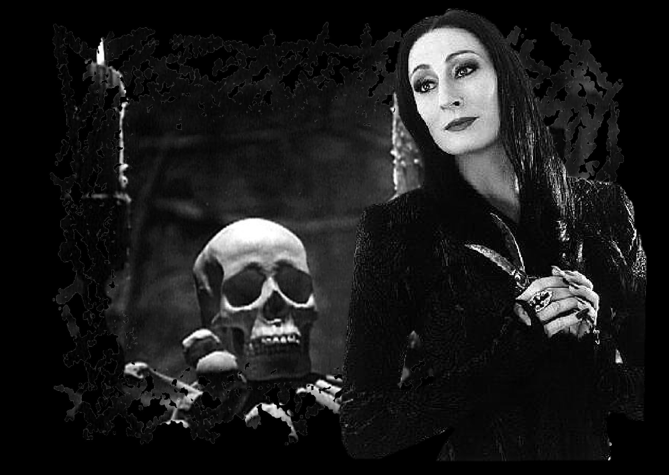 Images Morticia B & W Hd Wallpaper And Background Photos - Morticia Adams - HD Wallpaper 