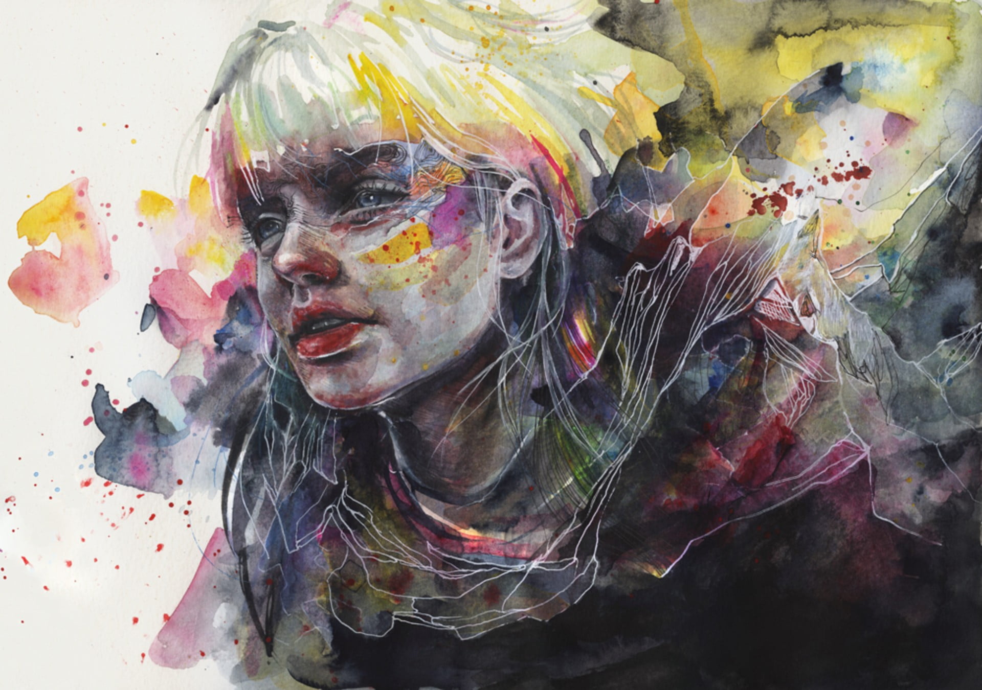 Watercolor Painting Agnes Cecile - HD Wallpaper 