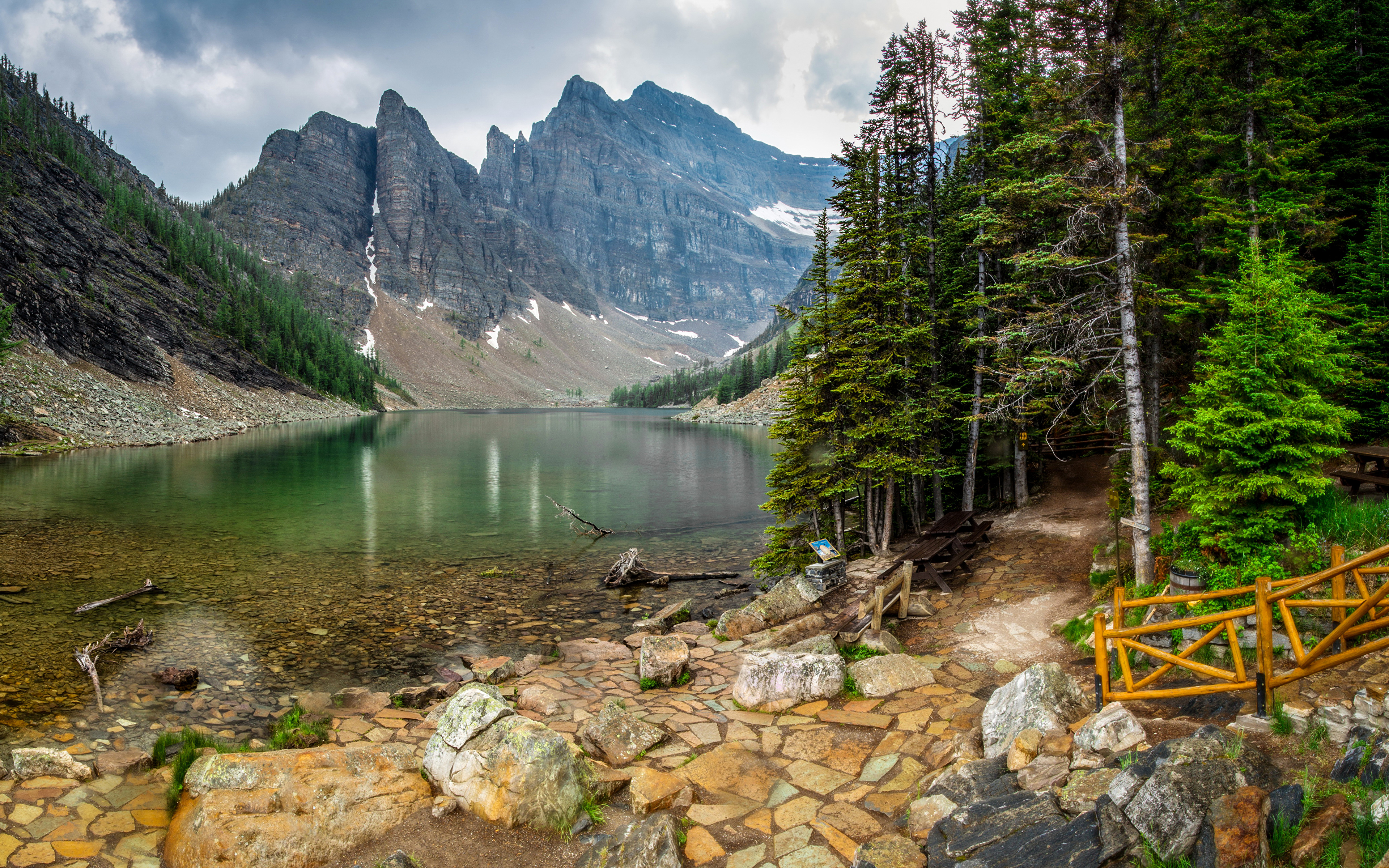 Lake Agnes - HD Wallpaper 