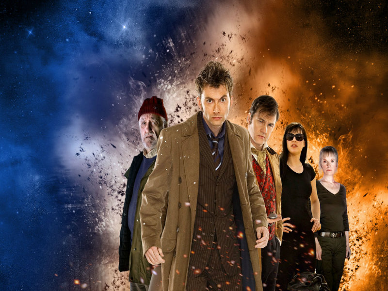 Tenth Doctor And Companions - Doctor Who 10th Doctor Companions - HD Wallpaper 