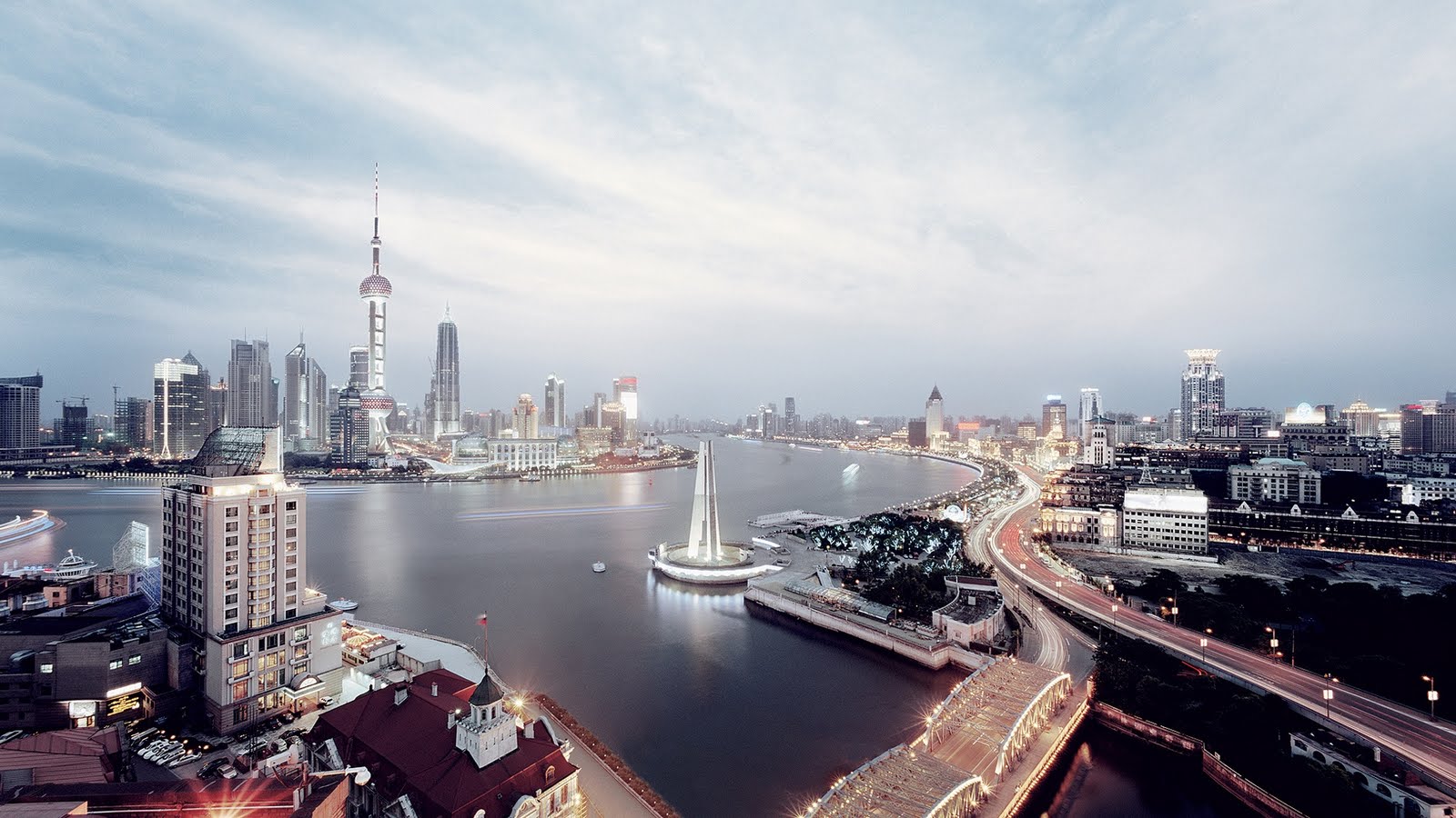 Shanghai Skyline - HD Wallpaper 
