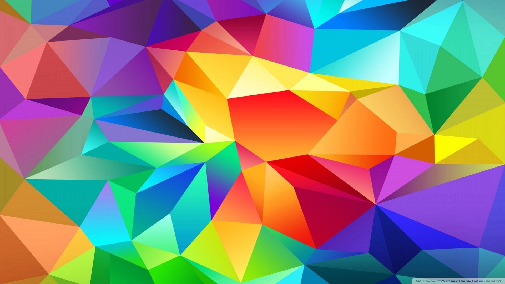 Wallpaper Polygonal Colorful Abstract 1920 X 1080 Full - Samsung Galaxy Wallpaper Pc - HD Wallpaper 