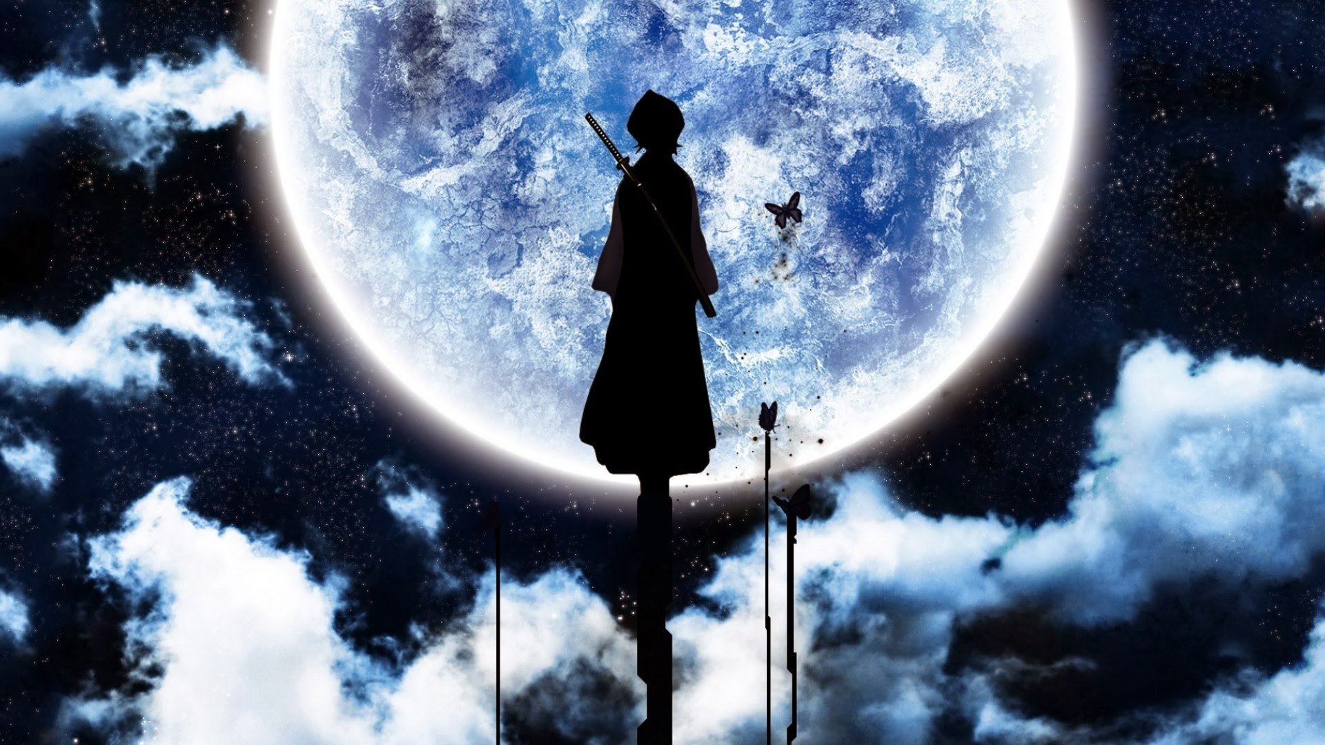 Bleach Rukia Moon - HD Wallpaper 