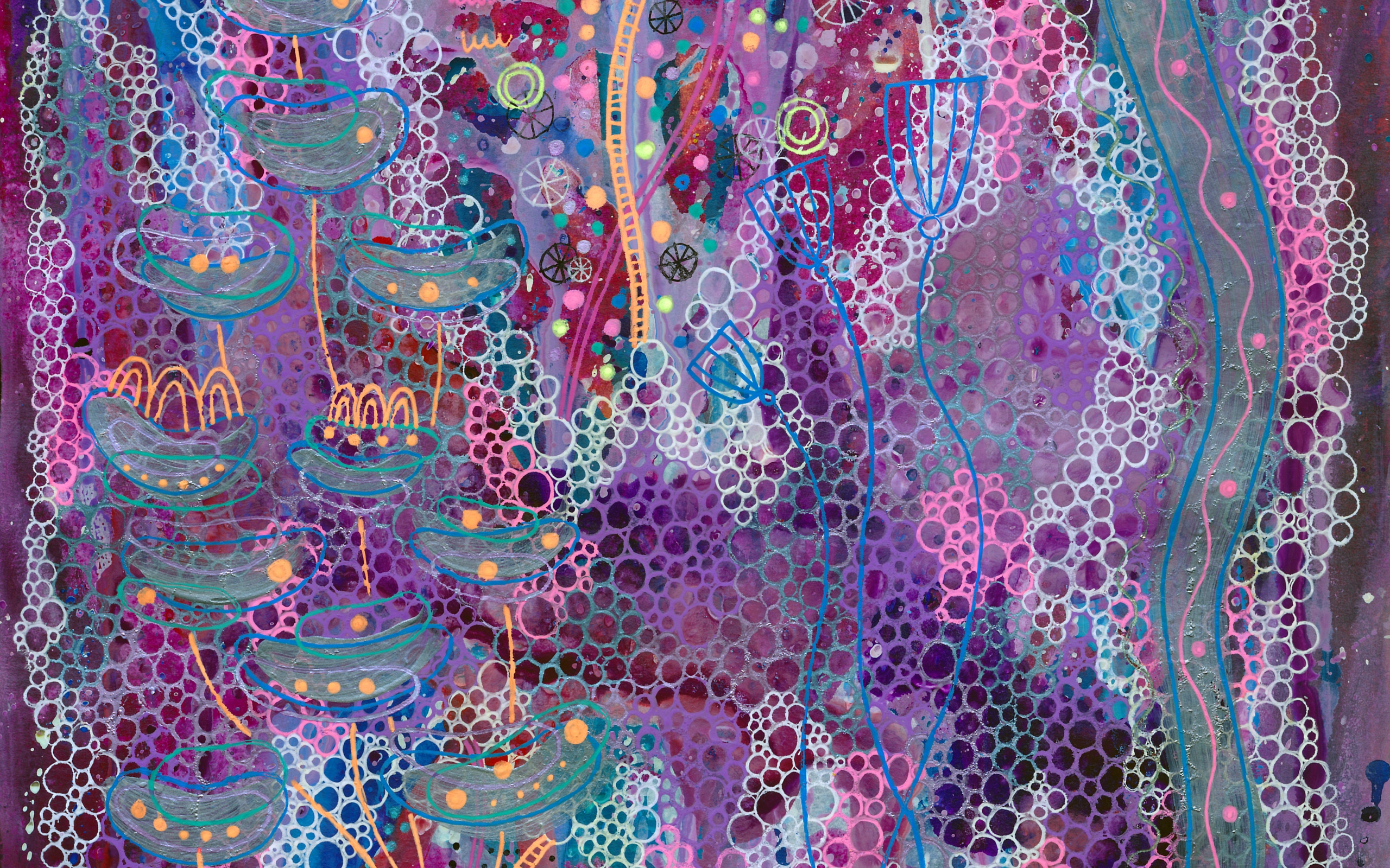 Wallpaper Stains, Circles, Watercolor, Colorful, Abstract - Wallpaper - HD Wallpaper 