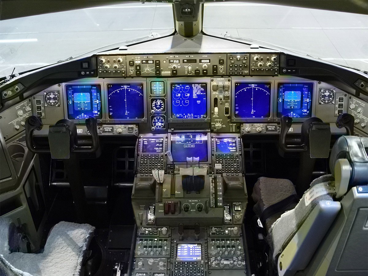 Boeing 777 Glass Cockpit - HD Wallpaper 