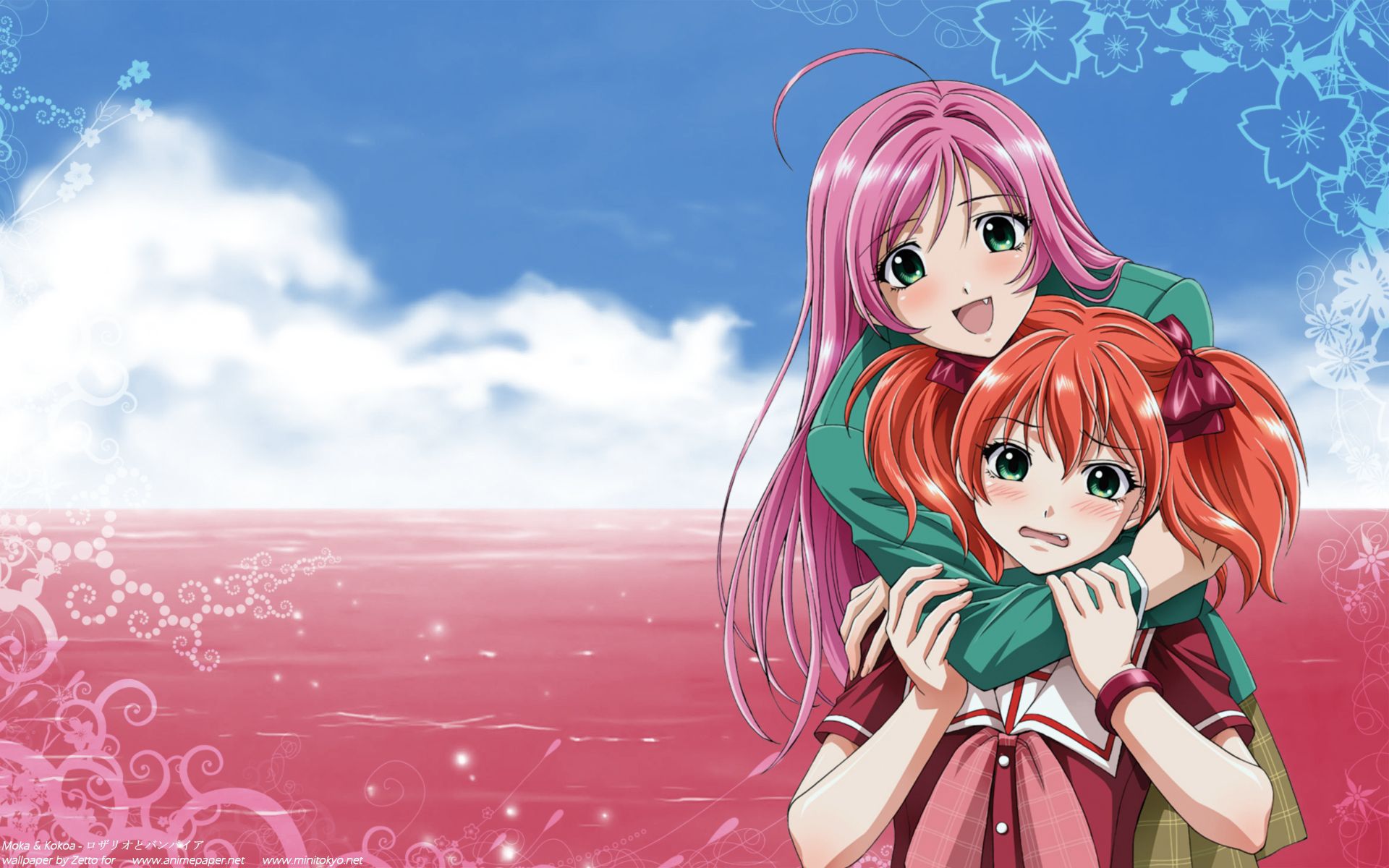Rosario X Vampire - HD Wallpaper 