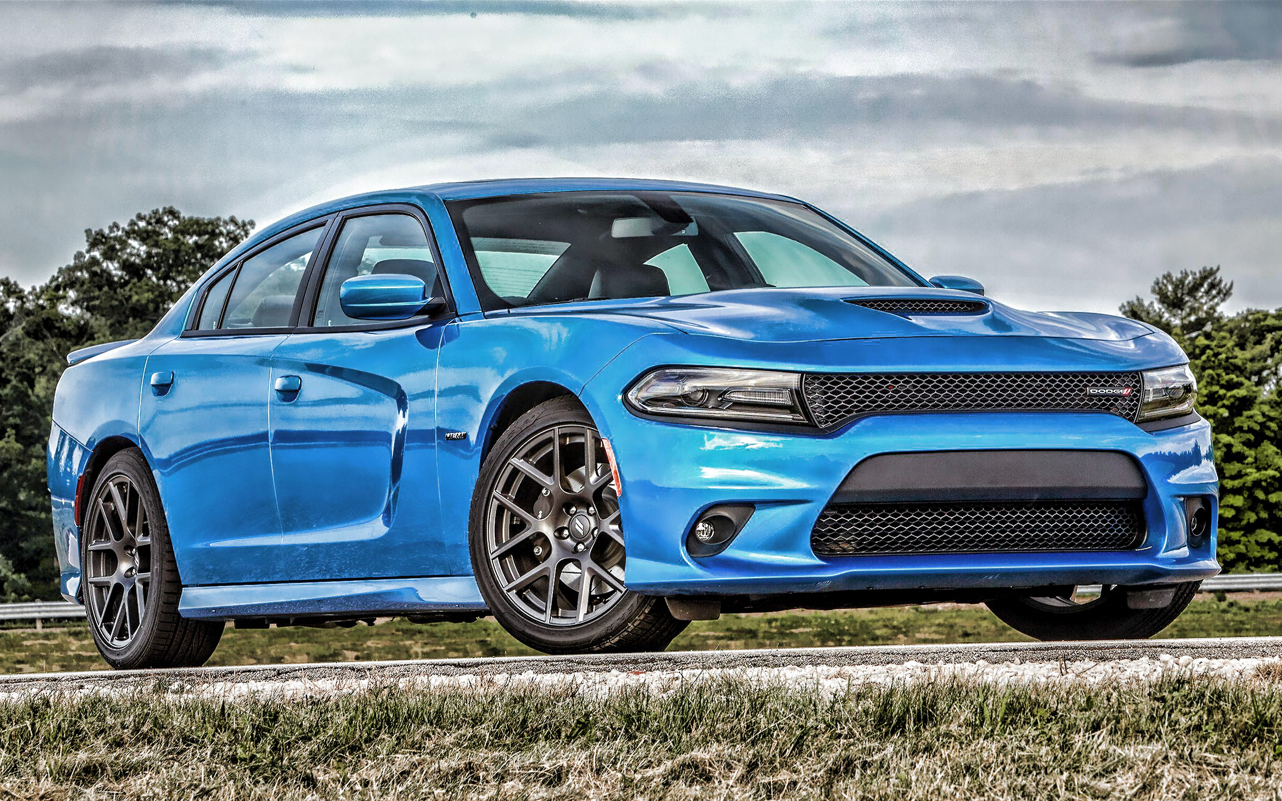 Dodge Charger Rt, Hdr, 2018 Cars, American Cars, Blue - 2019 Dodge Charger Rt - HD Wallpaper 