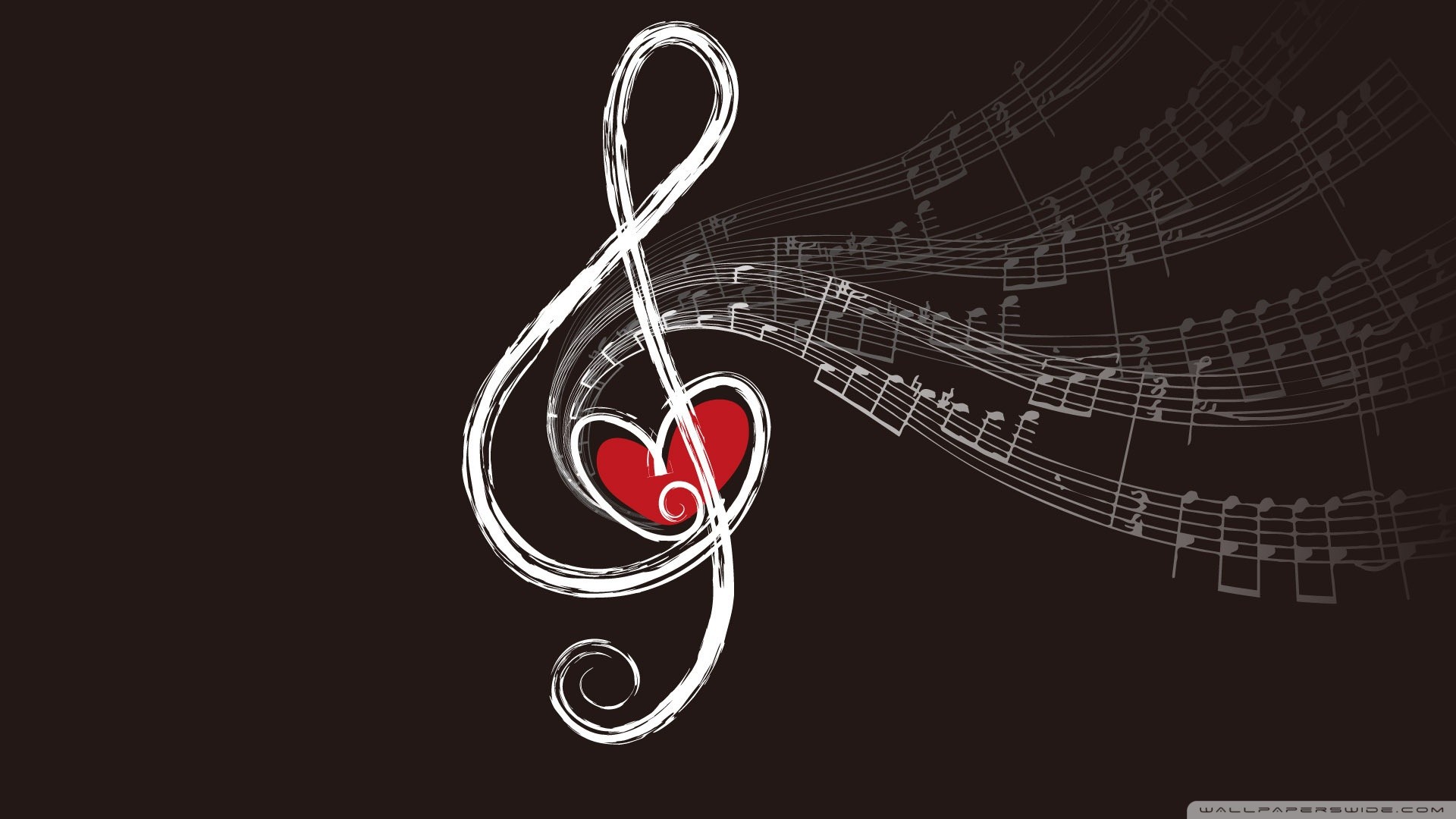 Music And Heart Image - Music Wallpaper Hd - HD Wallpaper 