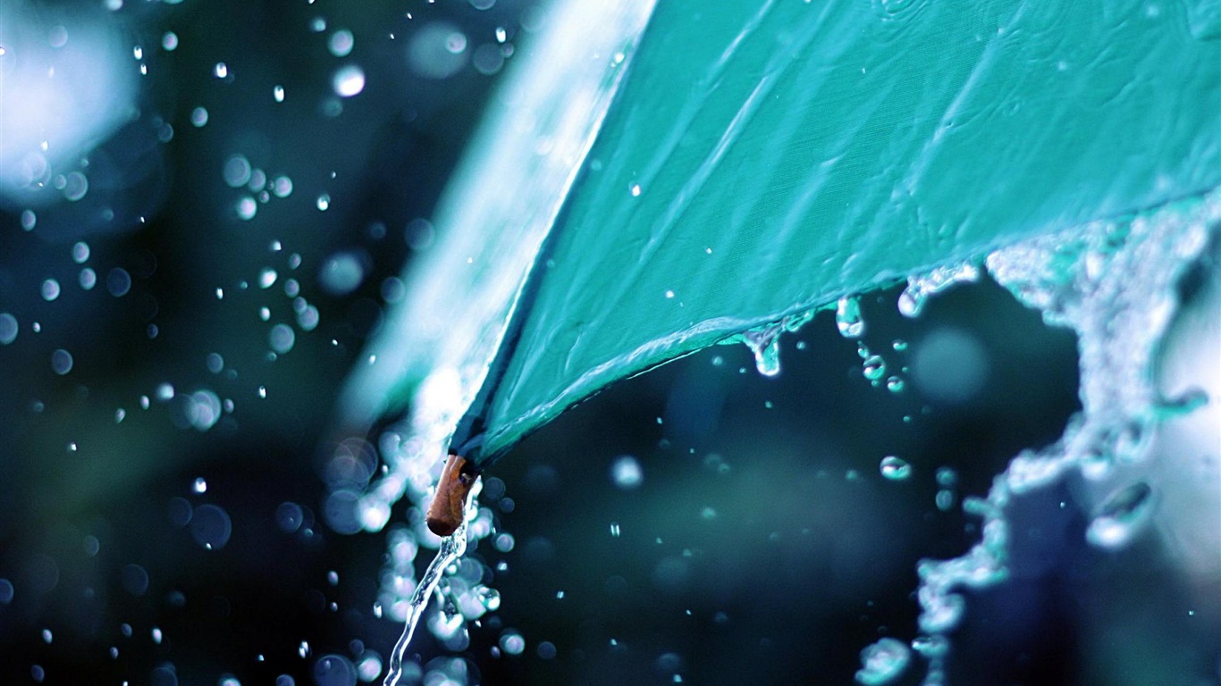 Heavy Rain-high Quality Wallpaper2012 - Rain Drops With Umbrellas - HD Wallpaper 