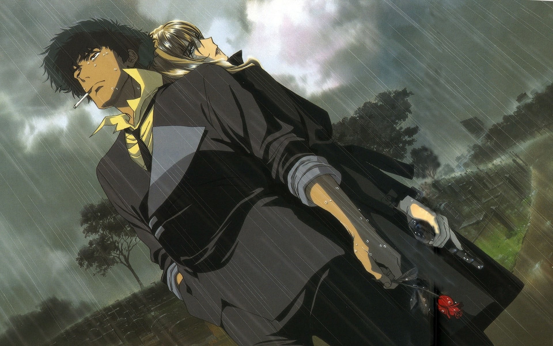 Anime Rain Wallpaper - HD Wallpaper 