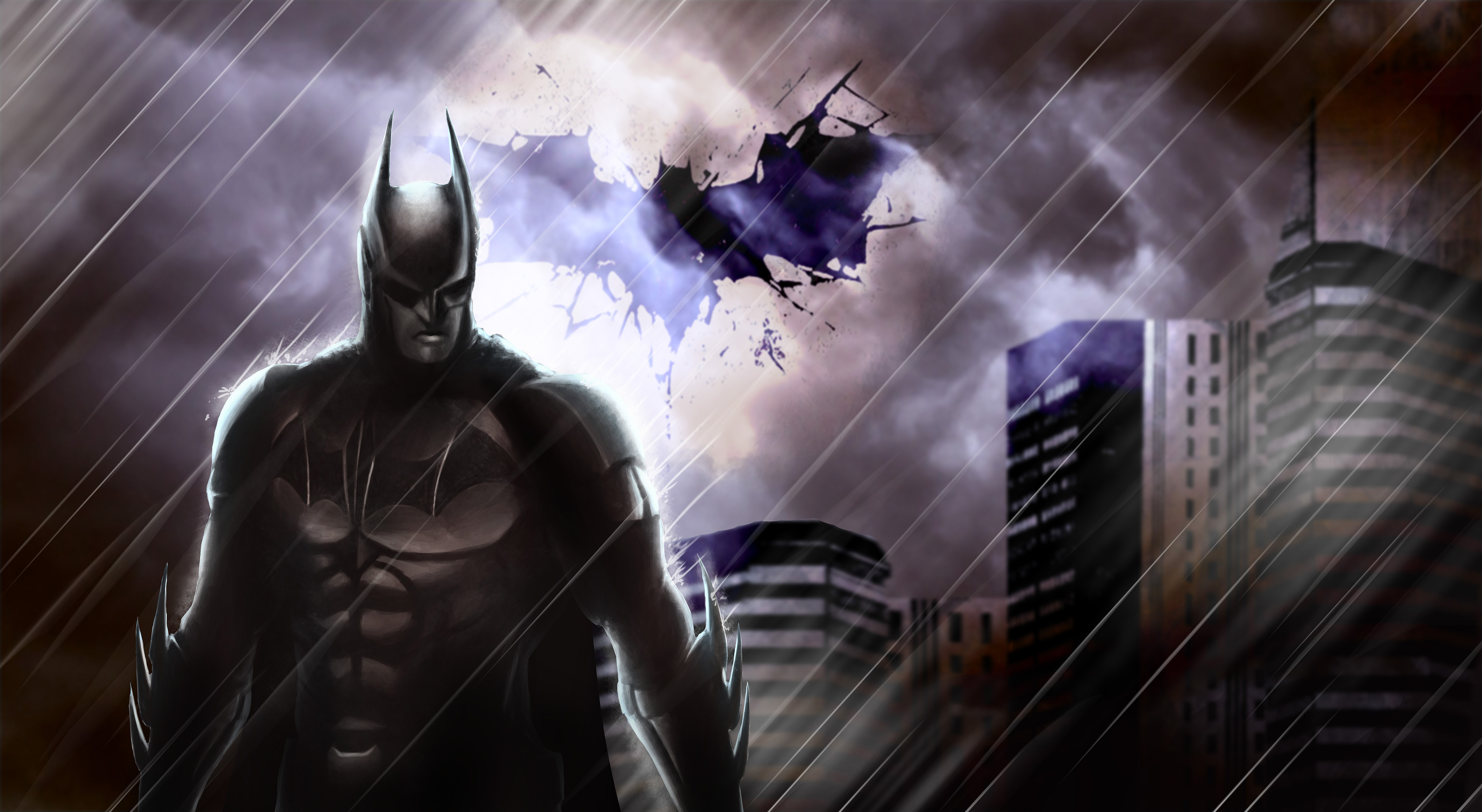Batman In Rain Wallpaper 4k - 3840x2106 Wallpaper 