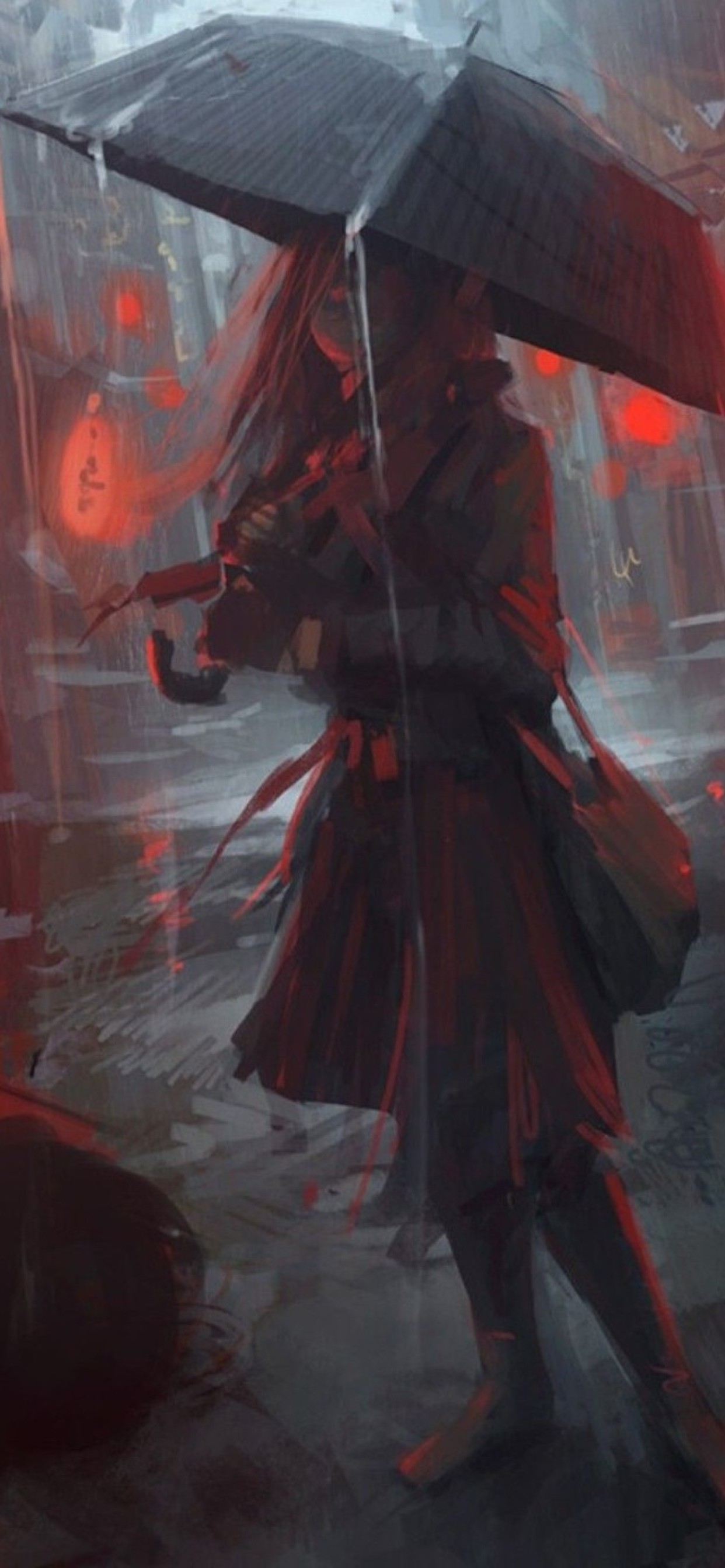 Anime Girl In The Rain - 1242x2688 Wallpaper Anime Girl In The Rain - 1242x2688 Wallpaper