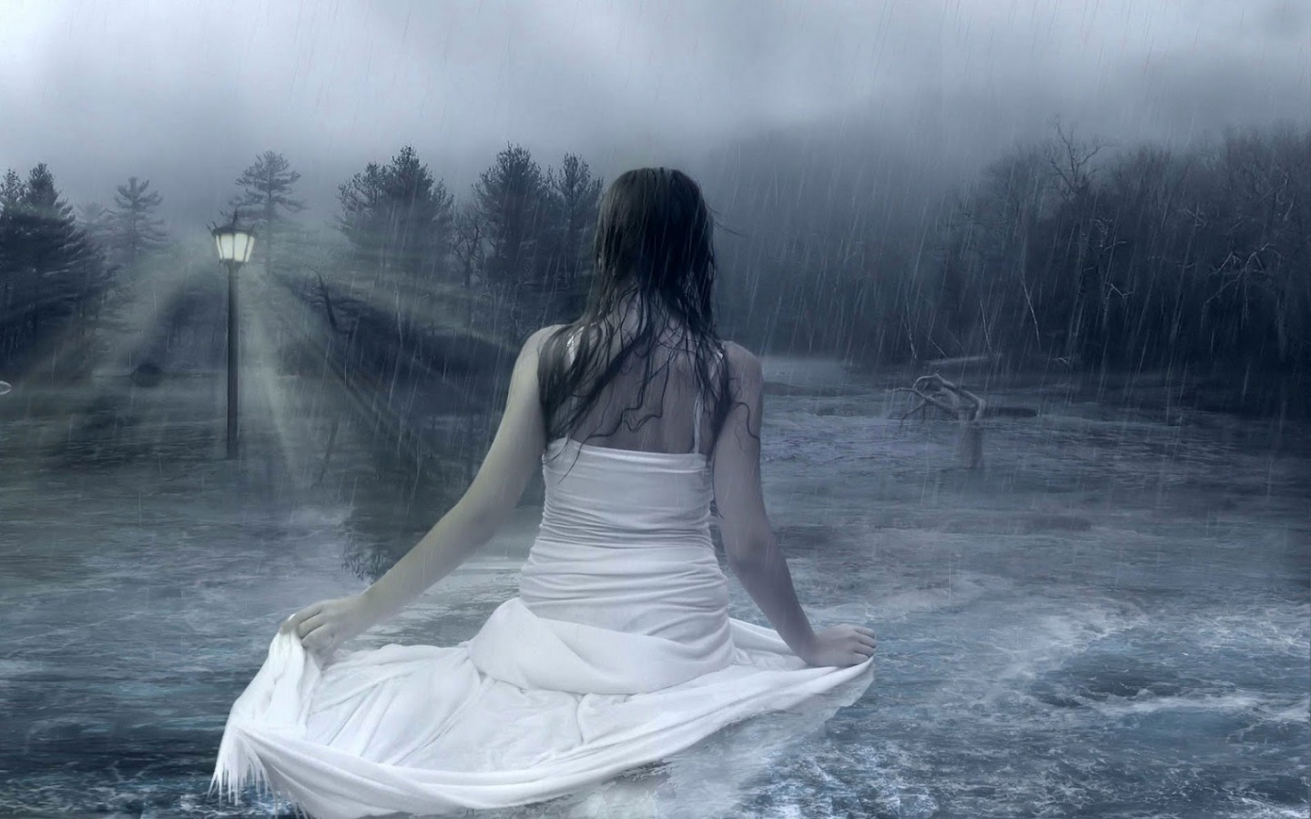Lonely Girl Walking In Rain 1440x900 Wallpaper teahub.io