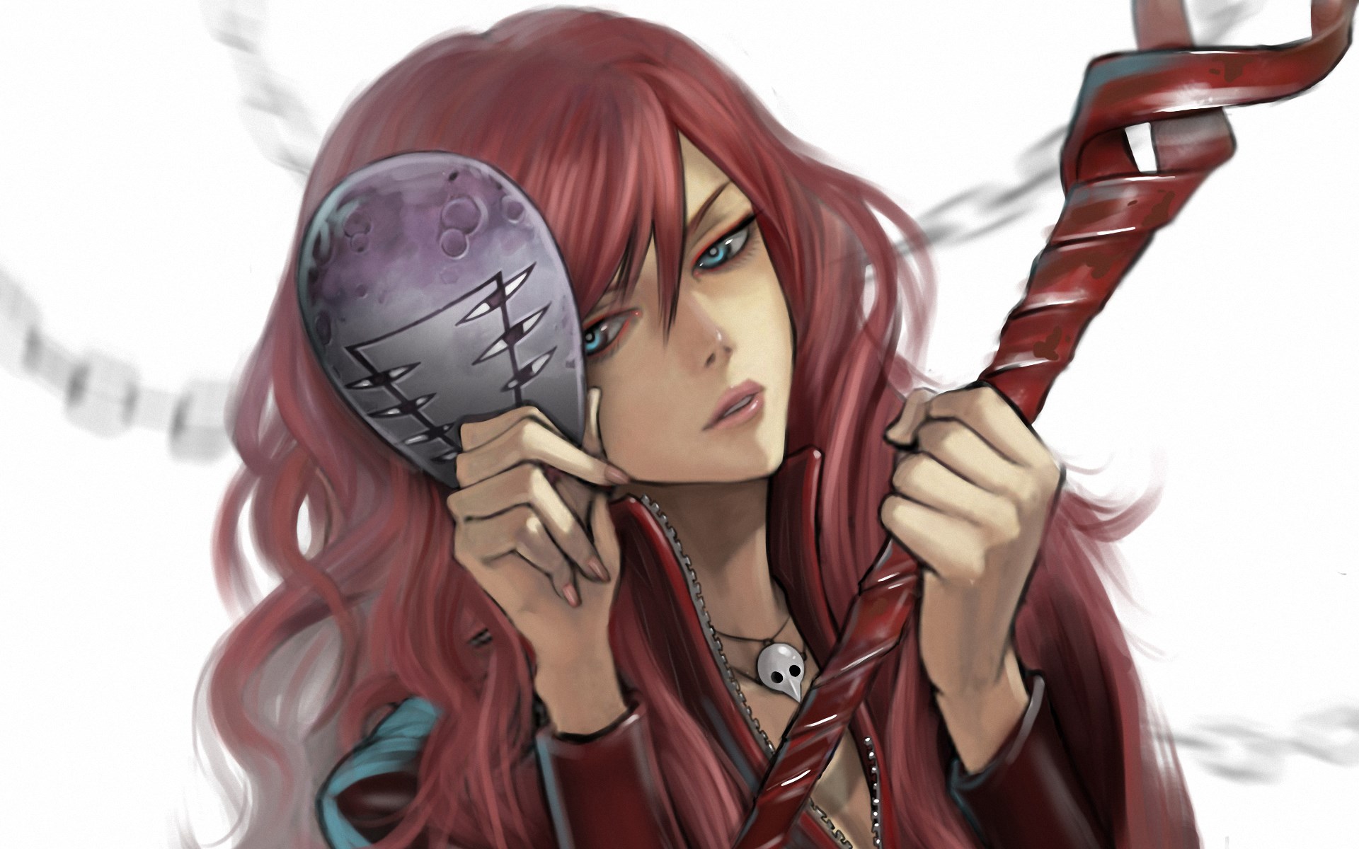 Anime Red Head Girl - HD Wallpaper 