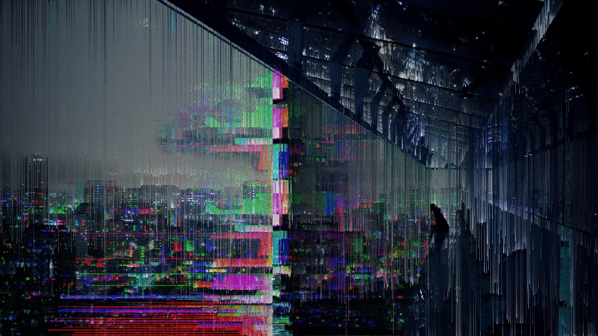 Glitch City Gif - HD Wallpaper 