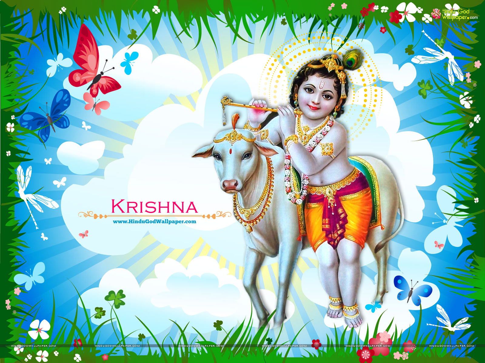 Shri Krishna - Shree Krishna Wallpaper Free Download - HD Wallpaper 
