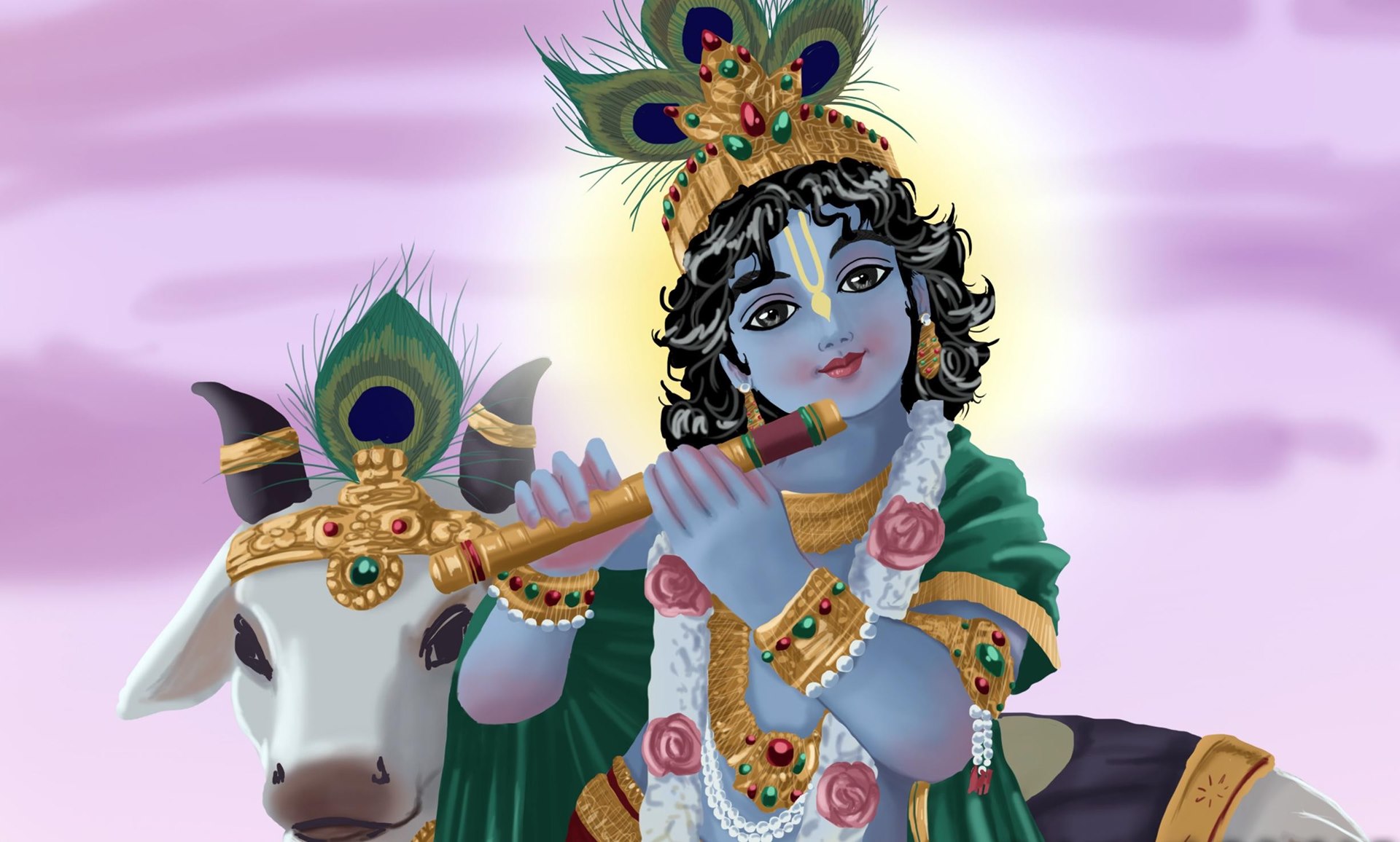 Happy Janmashtami Krishna Hd Wallpapers - Lord Krishna Images With Flute Hd - 1920x1156 Wallpaper Happy Janmashtami Krishna Hd Wallpapers - Lord Krishna Images With Flute Hd - 1920x1156 Wallpaper