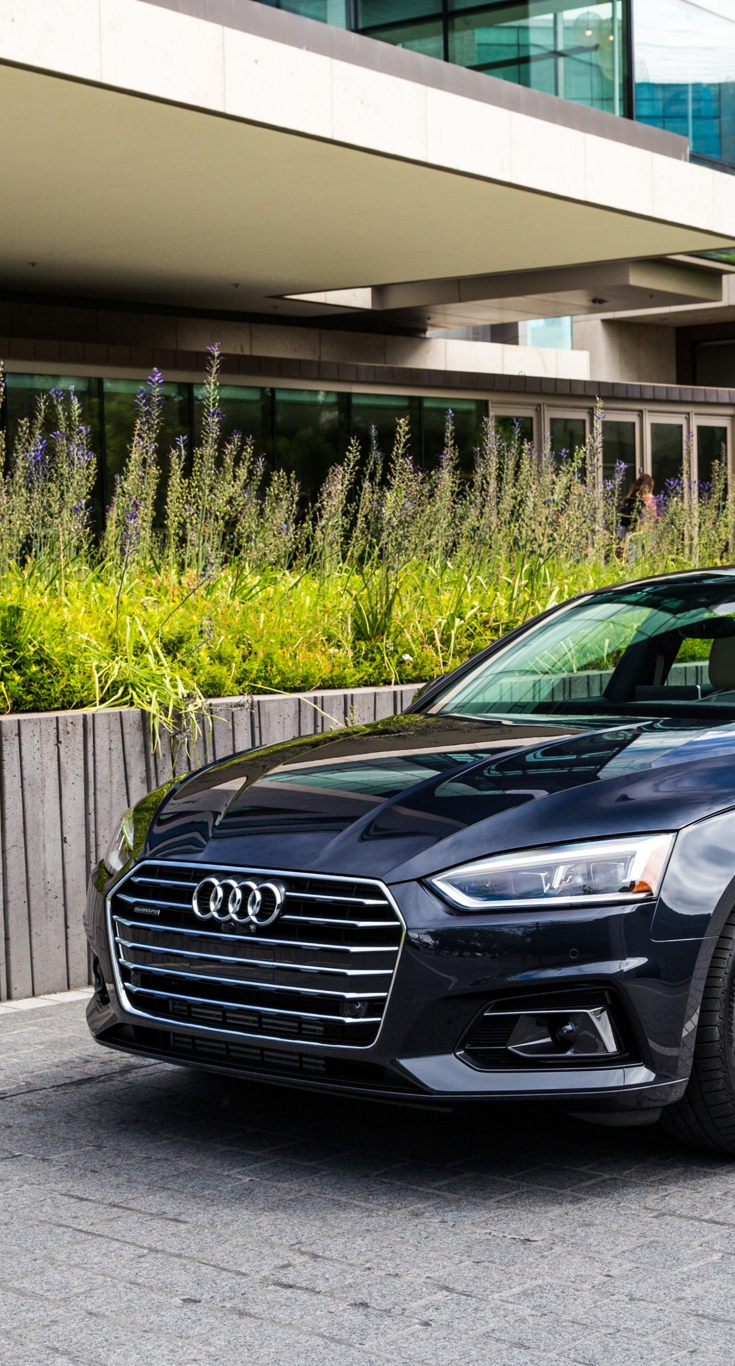 Audi A5, Black, Luxrious Sedan, Wallpaper - Audi A5 2018 - HD Wallpaper 