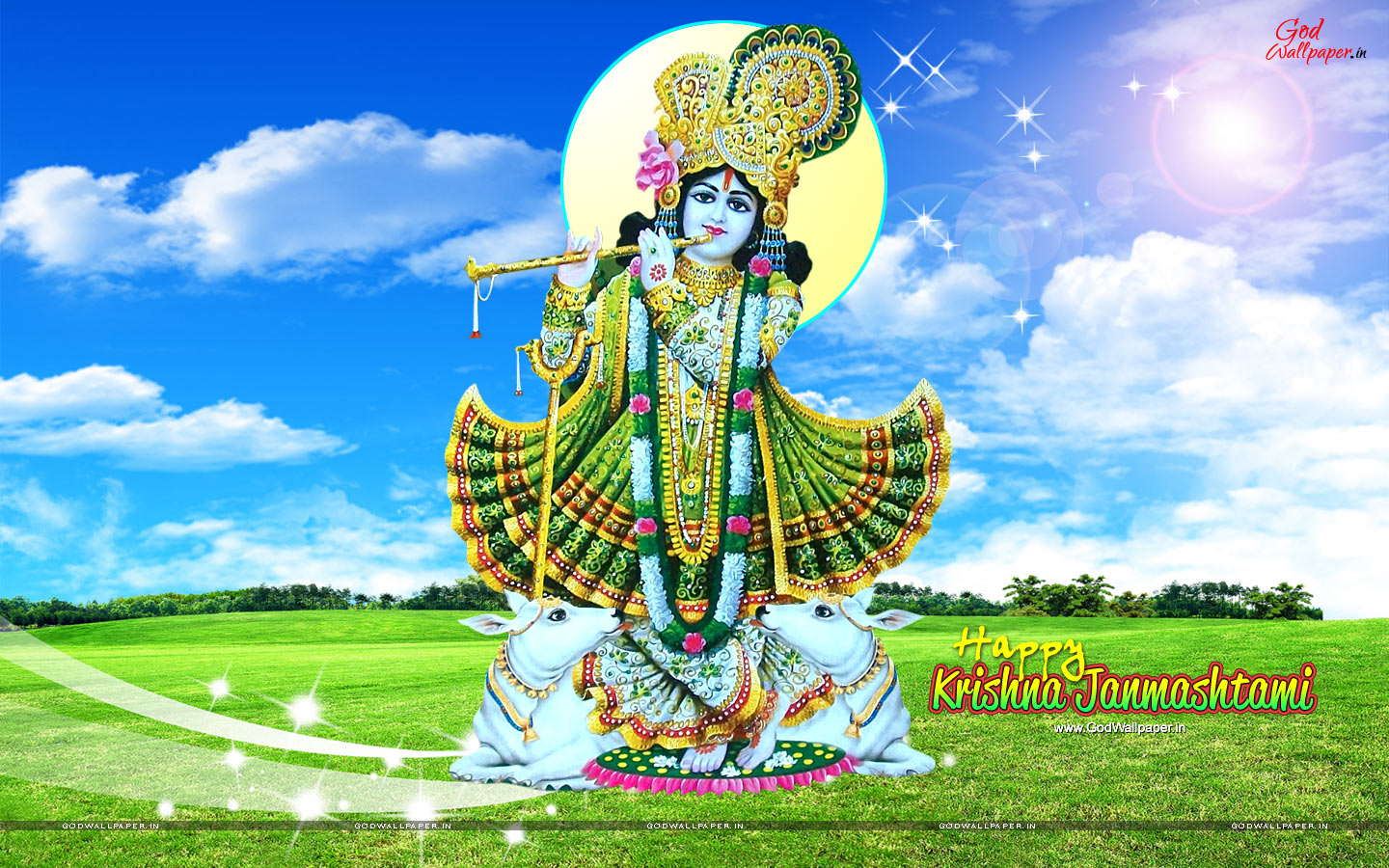 Krishna Janmashtami Background Hd - 1440x900 Wallpaper 