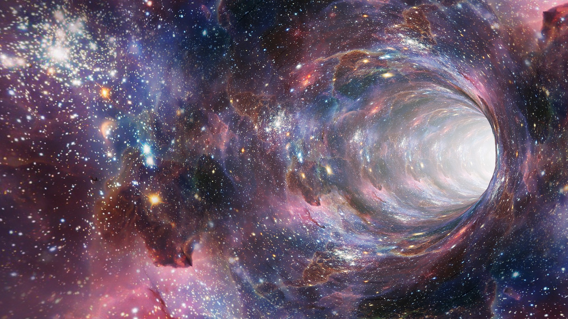 Wormhole Galaxy Wallpaper - Time Travel - HD Wallpaper 