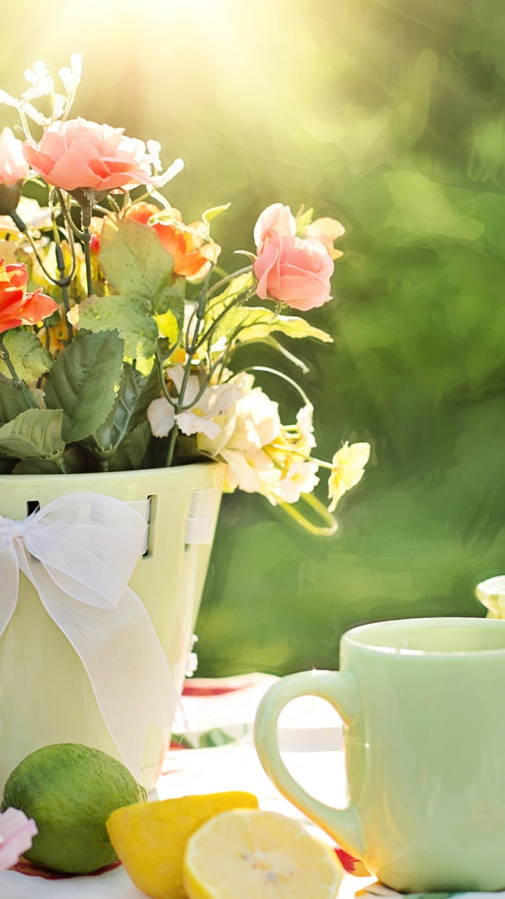 Flowers Good Morning Summer Breakfast - HD Wallpaper 