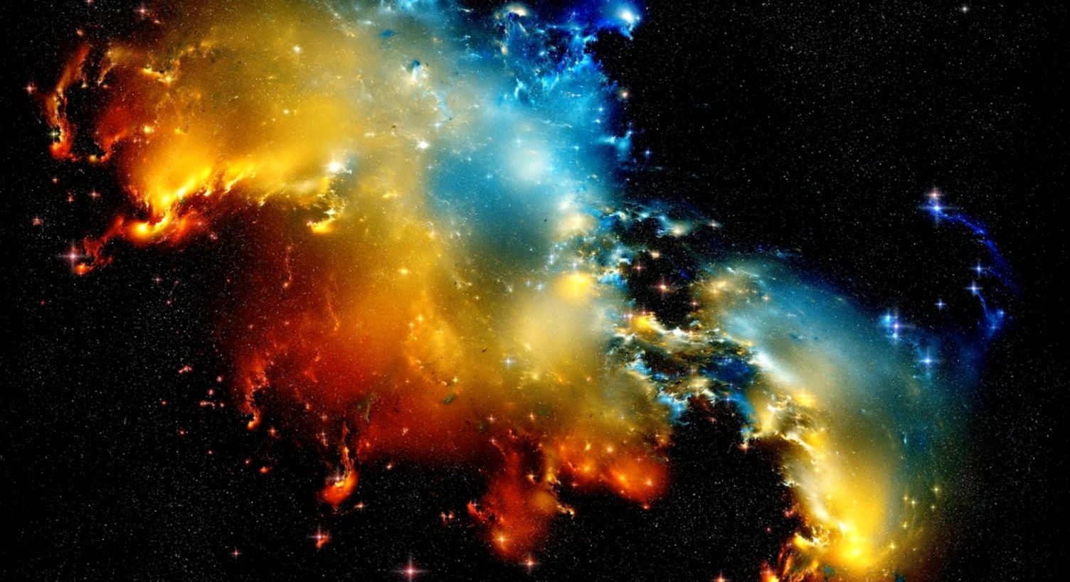 Space Beautiful Galaxy Hd Wallpaper Dekstop - Nebula Rainbow Hd - HD Wallpaper 