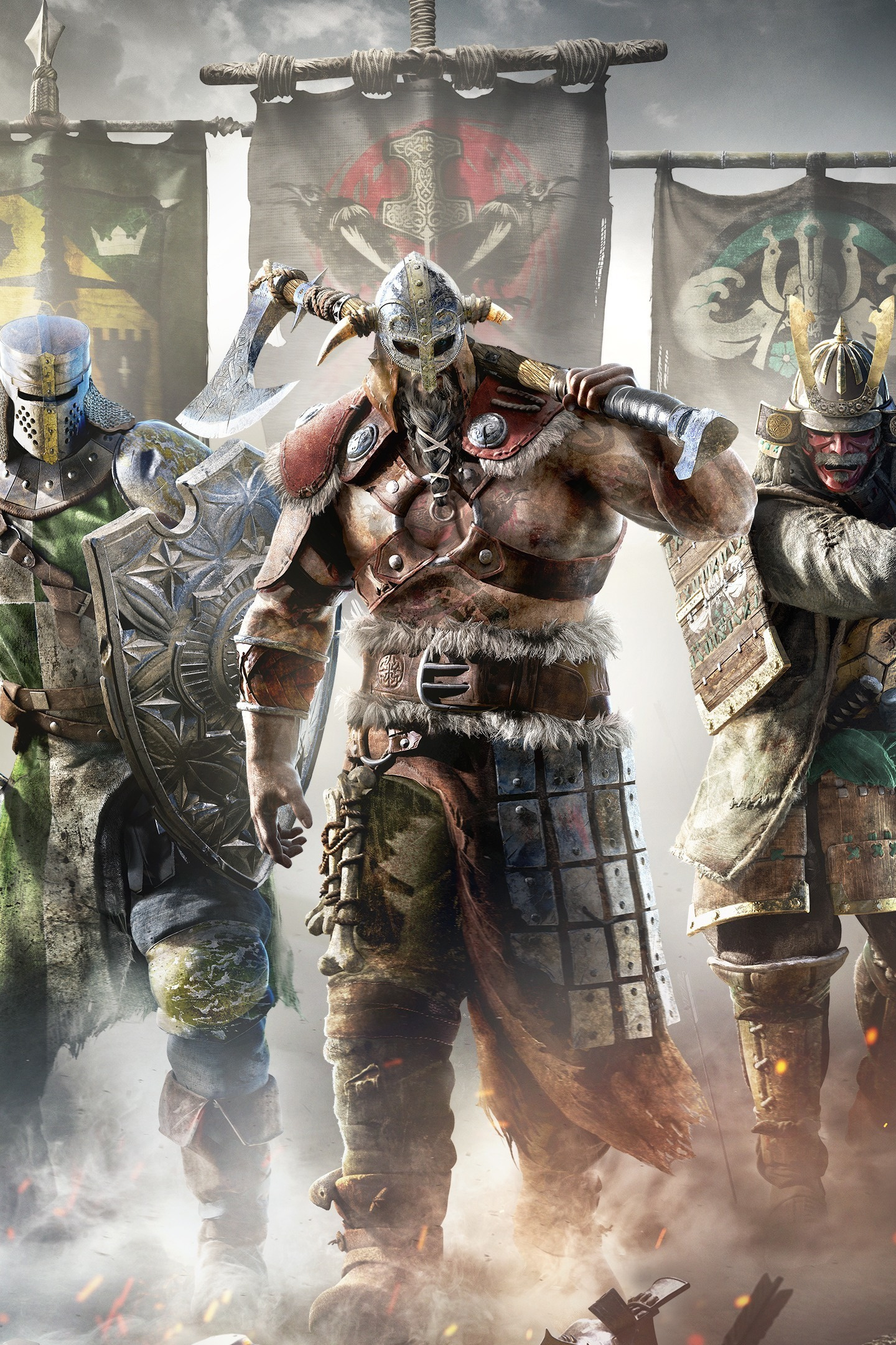 For Honor, Video Game, Warriors, Banners, Wallpaper - HD Wallpaper 