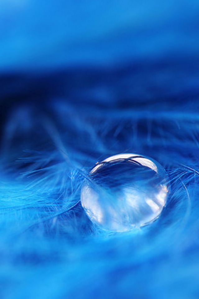 Water Drop Wallpaper - Blue Pearl - HD Wallpaper 