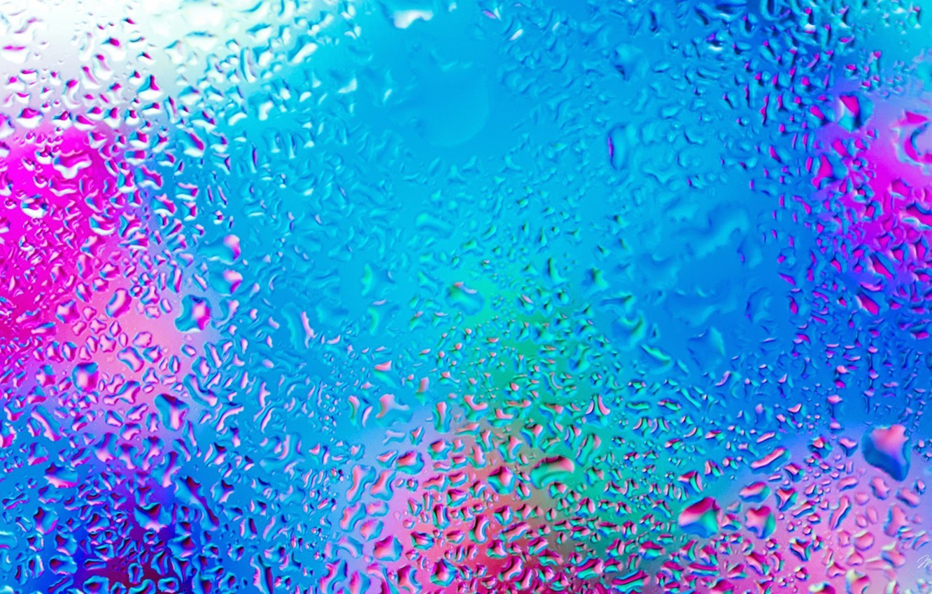 Photo Wallpaper Glass, Water, Drops, Light, Paint, - Water Paint Drop Background - HD Wallpaper 