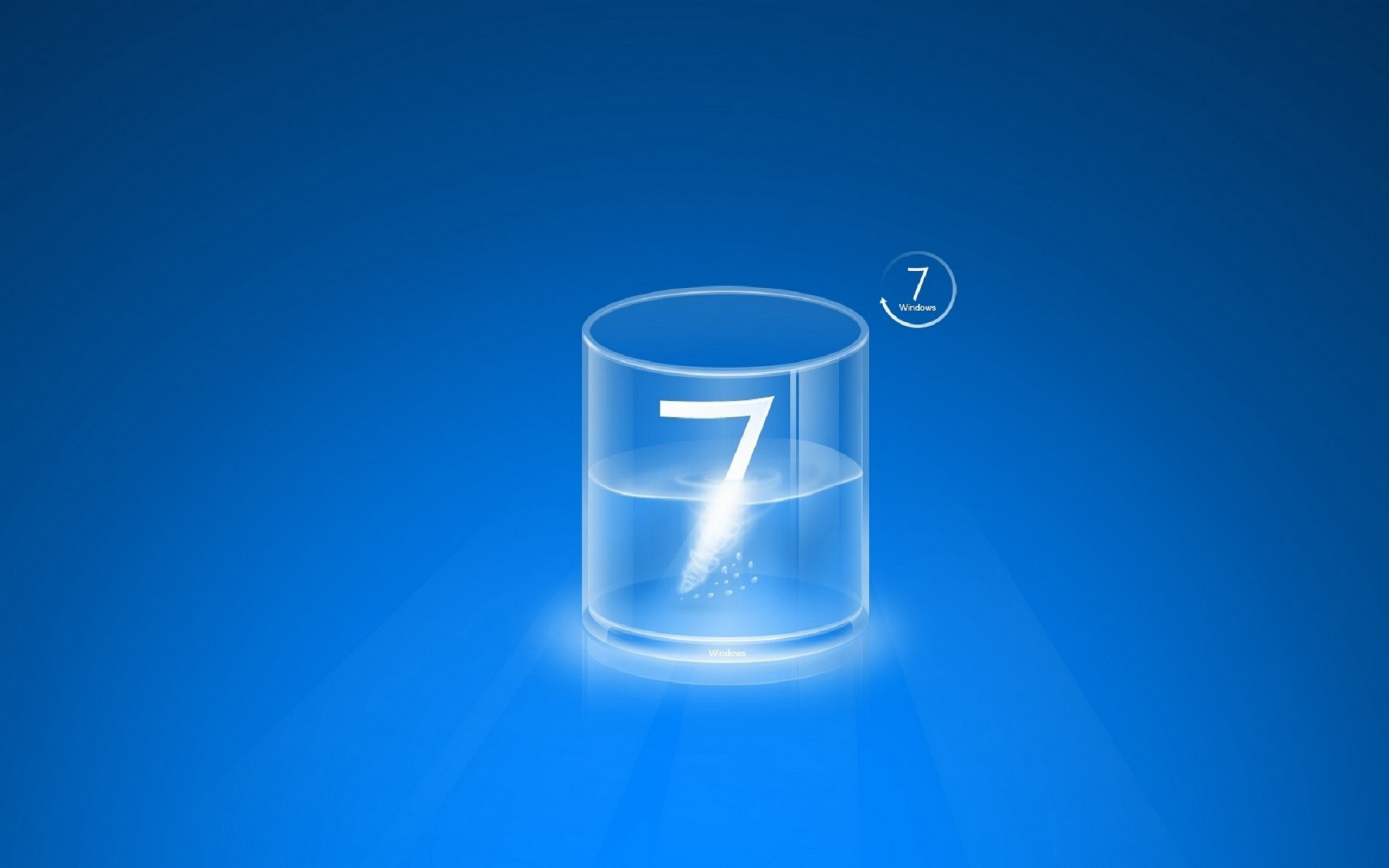 Wallpaper Windows 7, Glass, Water, Crystal, Blue, White - Windows 7 Wallpaper Glass - HD Wallpaper 