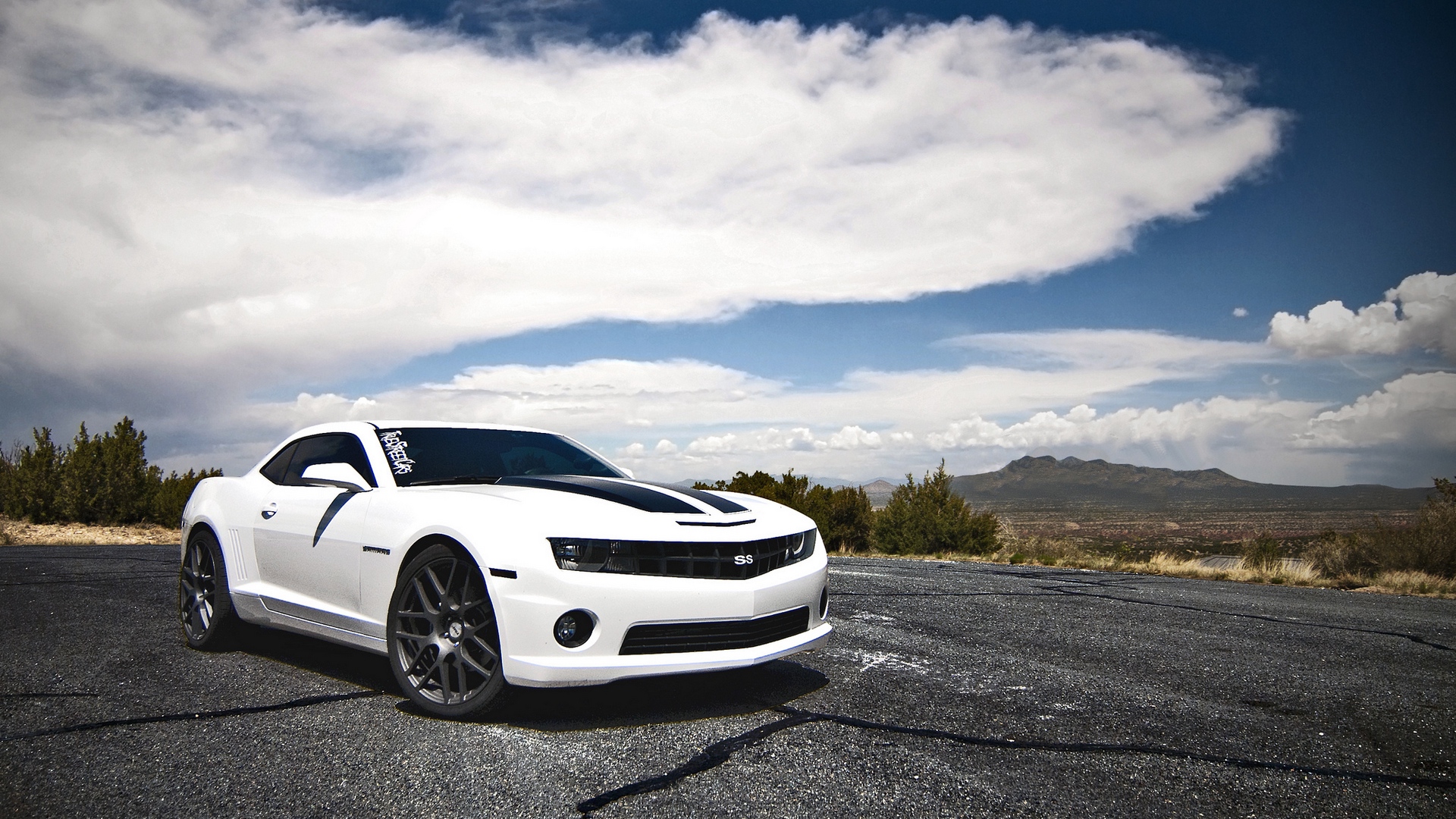 Wallpaper Chevrolet, Camaro Ss, White, Side View - White Camaro Wallpaper For Iphone - HD Wallpaper 