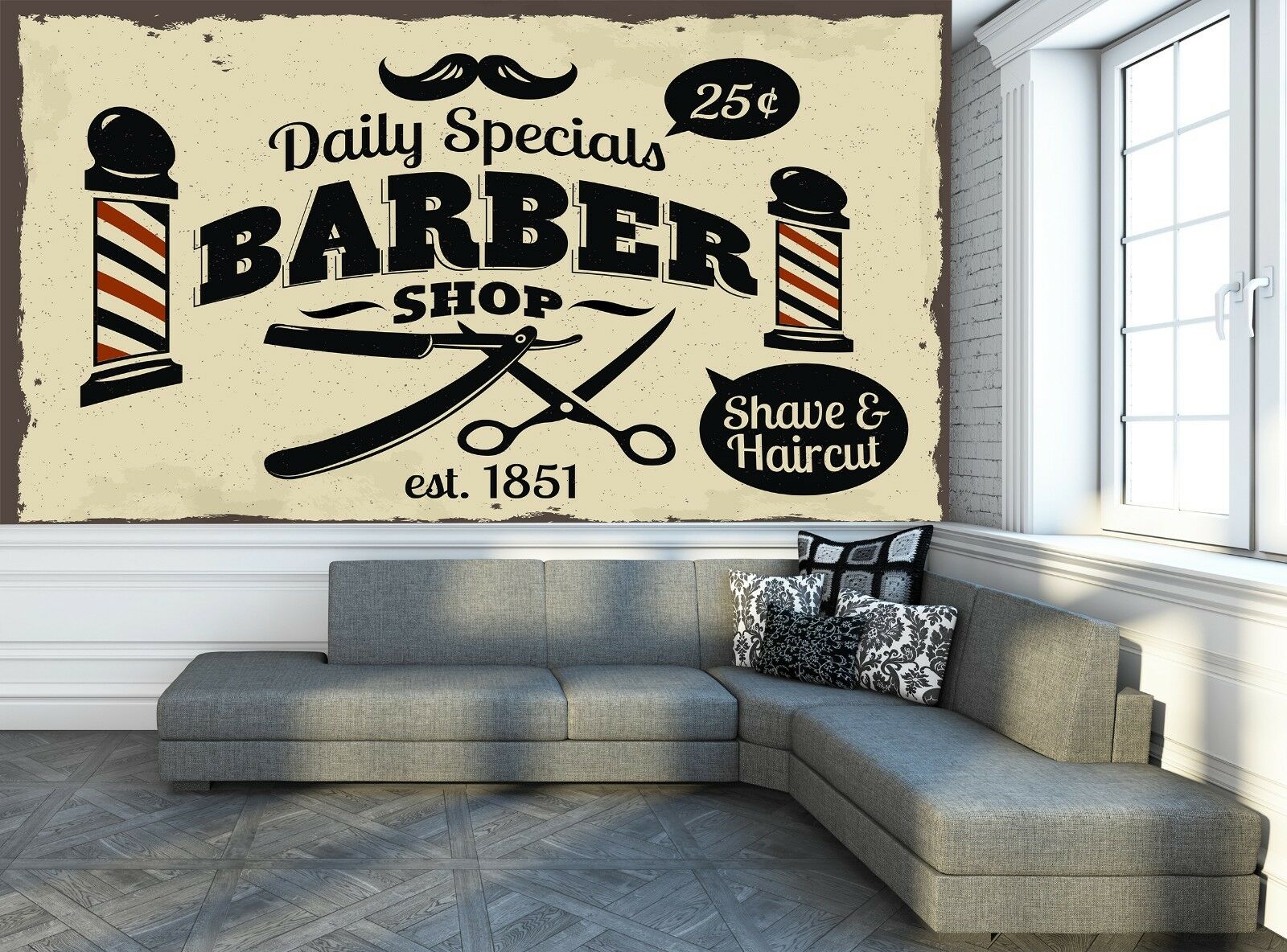 Barber Shop Design - HD Wallpaper 