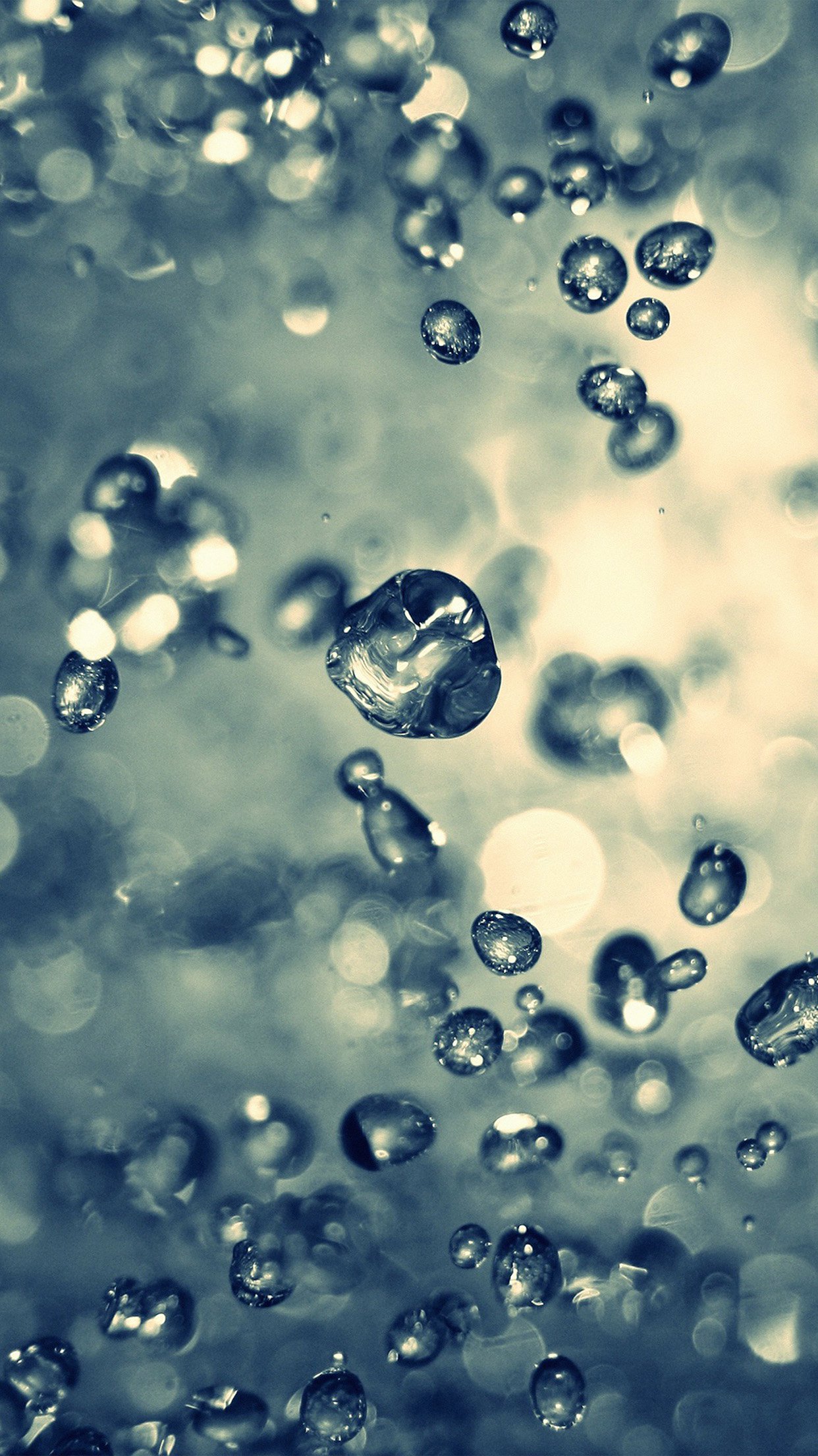 Waterdrop Diamond Blue Bokeh Pattern Rain Android Wallpaper - Diamond Wallpaper For Android - HD Wallpaper 