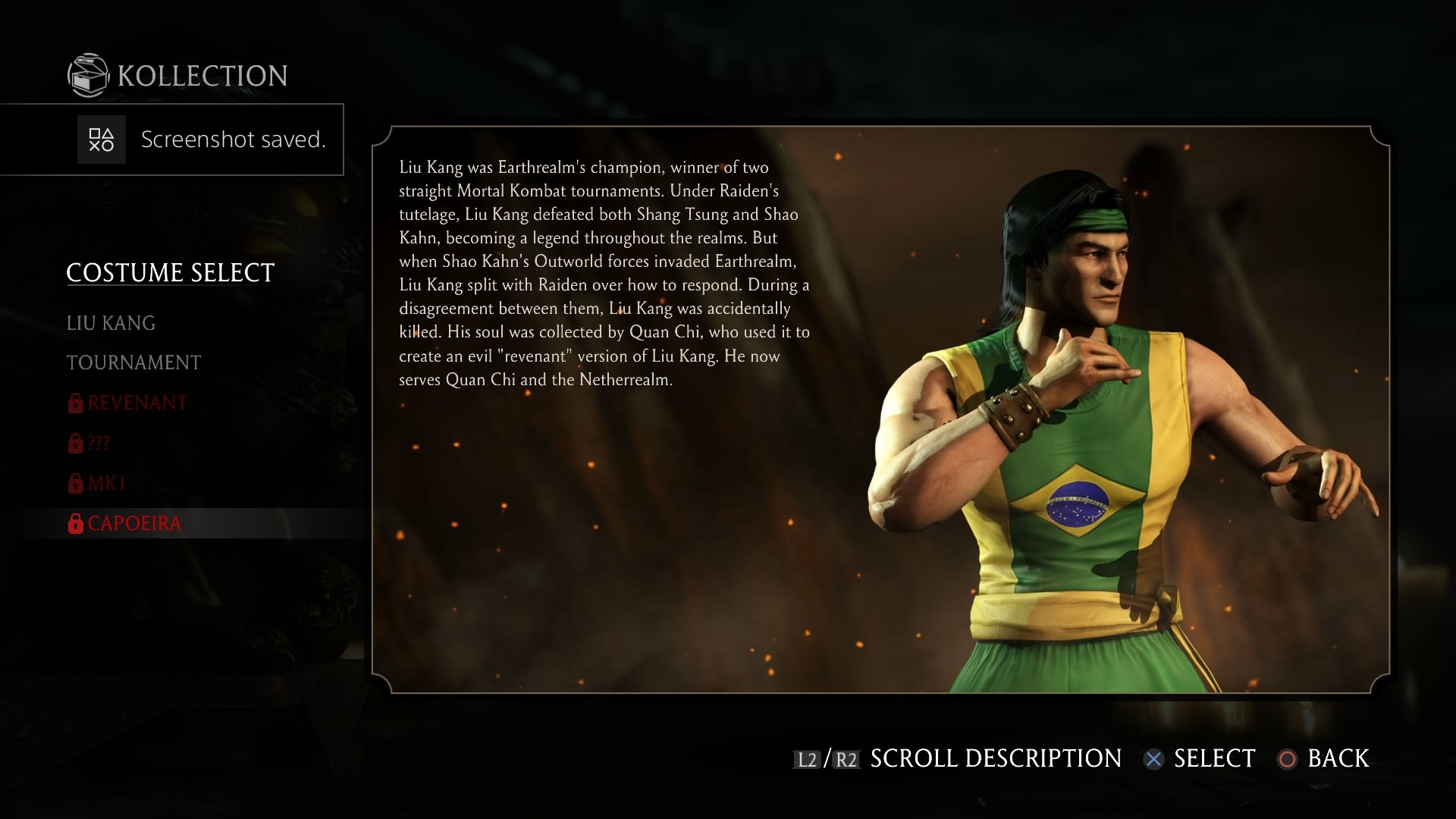 Mortal Kombat X Liu Kang Brazil Costume - Mkx Liu Kang Brazil - HD Wallpaper 