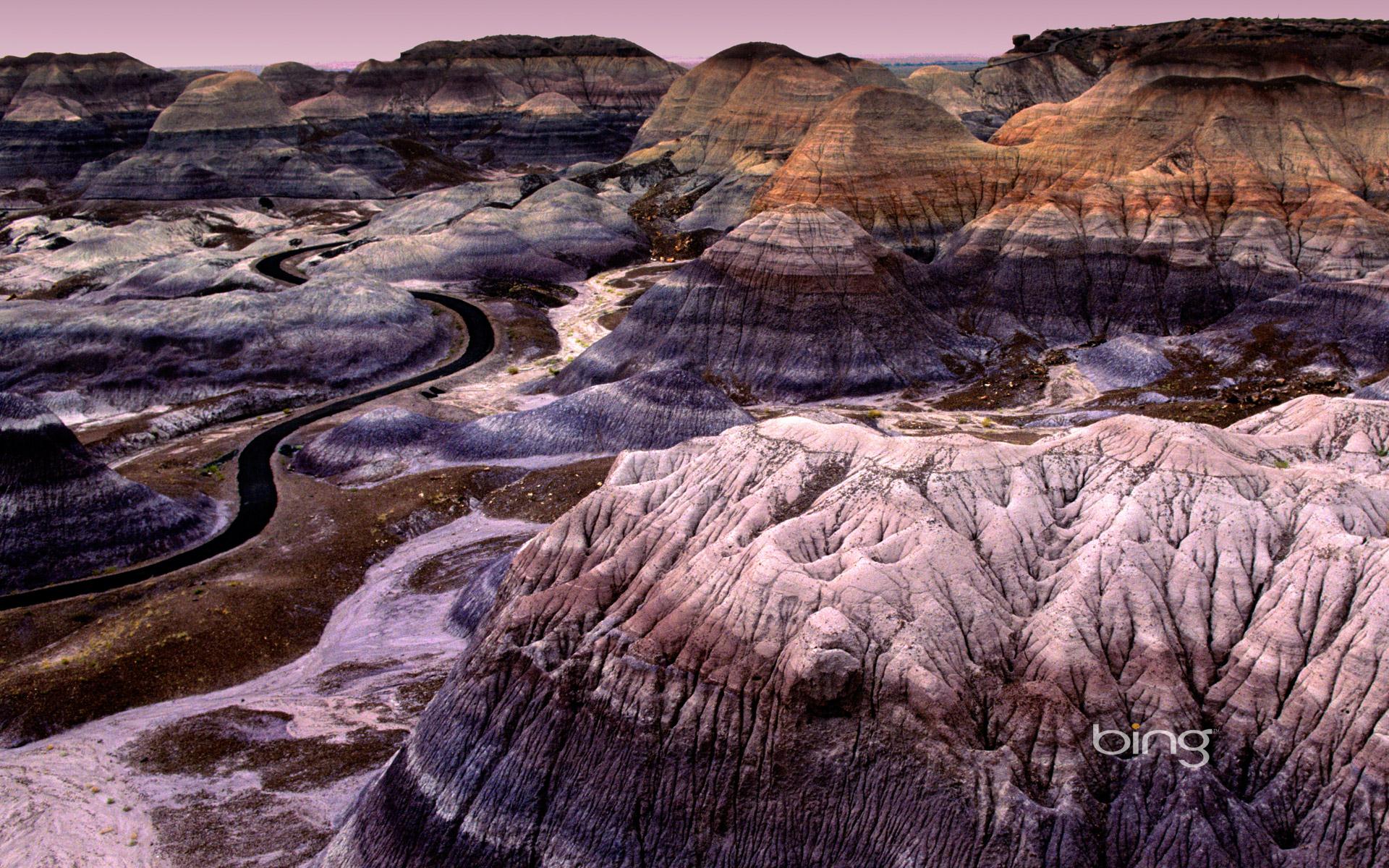 Painted Desert In The Petrified Forest National Park - Painted Desert - HD Wallpaper 